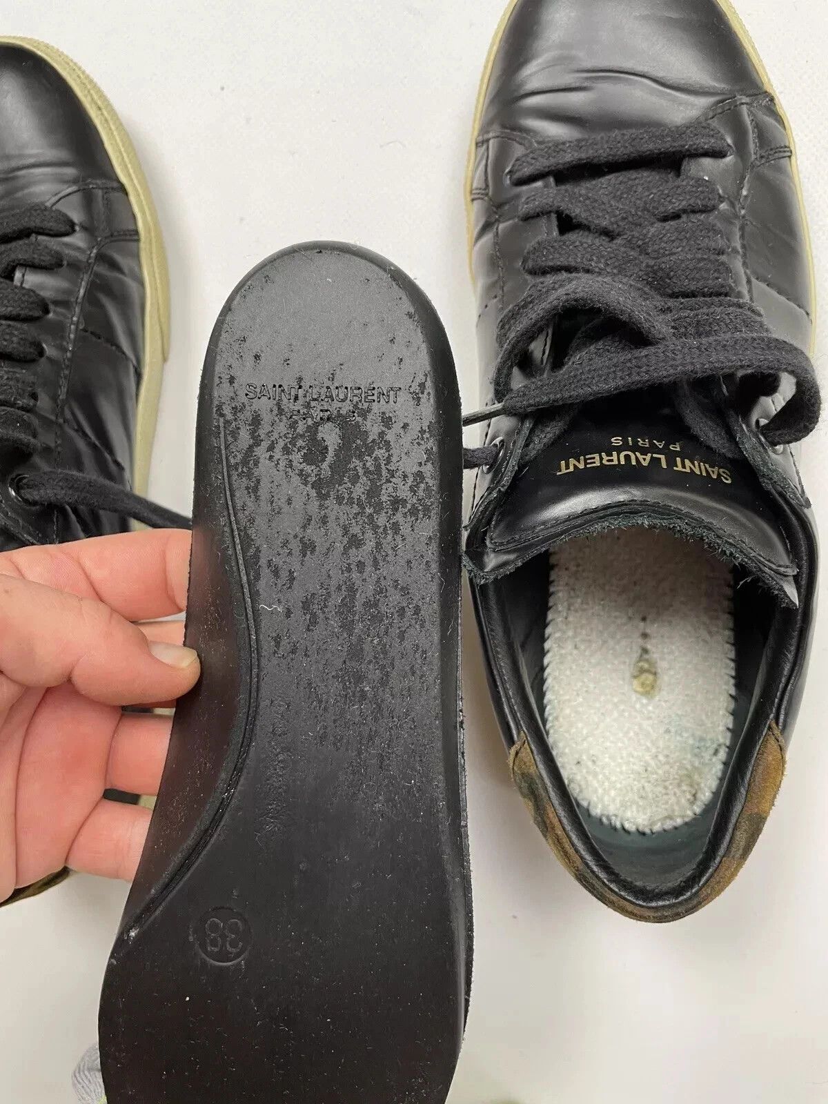 Yves Saint Laurent YSL SAINT LAURENT SL / 05 SNEAKER LEATHER WOMENS SHOES Size US 9 / IT 39 - 7 Thumbnail