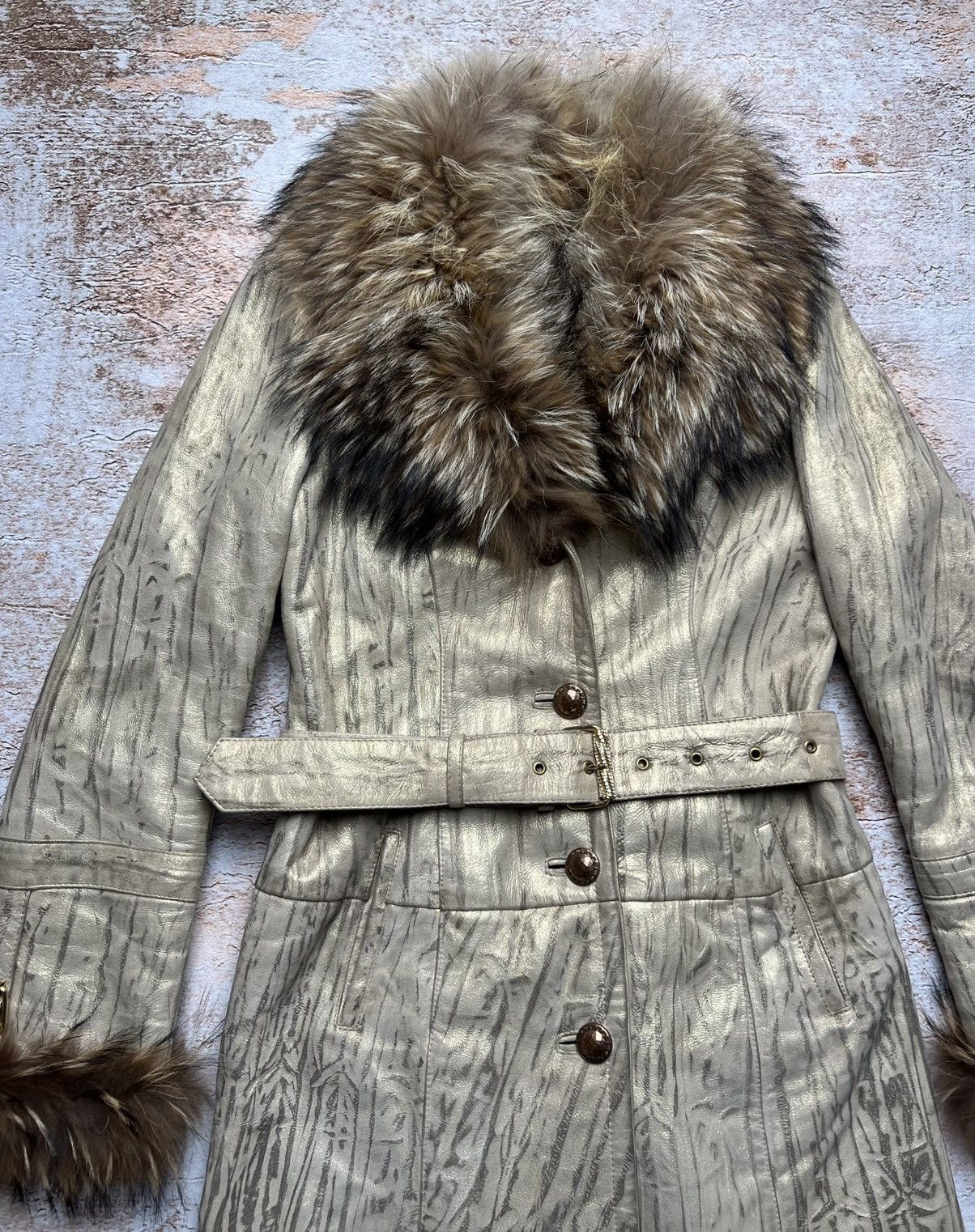 Vintage Vintage avant garde coat with fur details Size S / US 4 / IT 40 - 5 Thumbnail