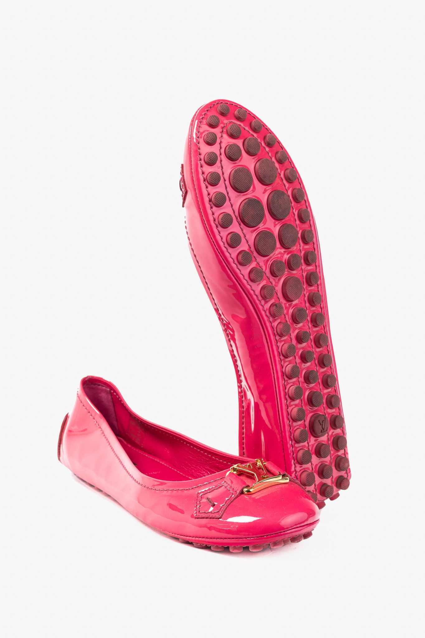 Louis Vuitton Louis Vuitton Rose Pop LV Oxford Patent Ballerina Flats Size US 8.5 / IT 38.5 - 5 Thumbnail