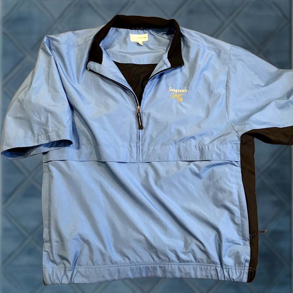 Cutter & Buck Cutter & Buck SEAGRAMS GINGER ALE Windbreaker Pullover 1/2 Zip Golf Men's XL Blue Size US XL / EU 56 / 4 - 1 Thumbnail