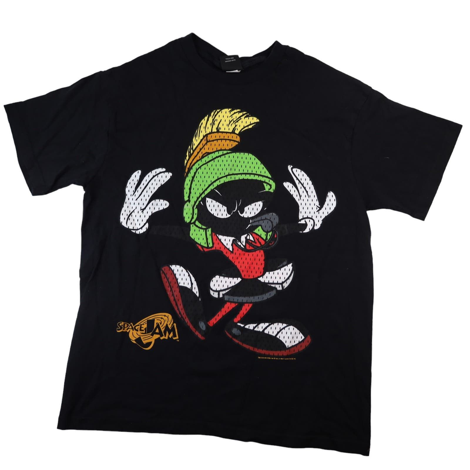 image of Vintage 1996 Space Jam Marvin The Martian Graphic T Shirt in Black, Men's (Size XL)