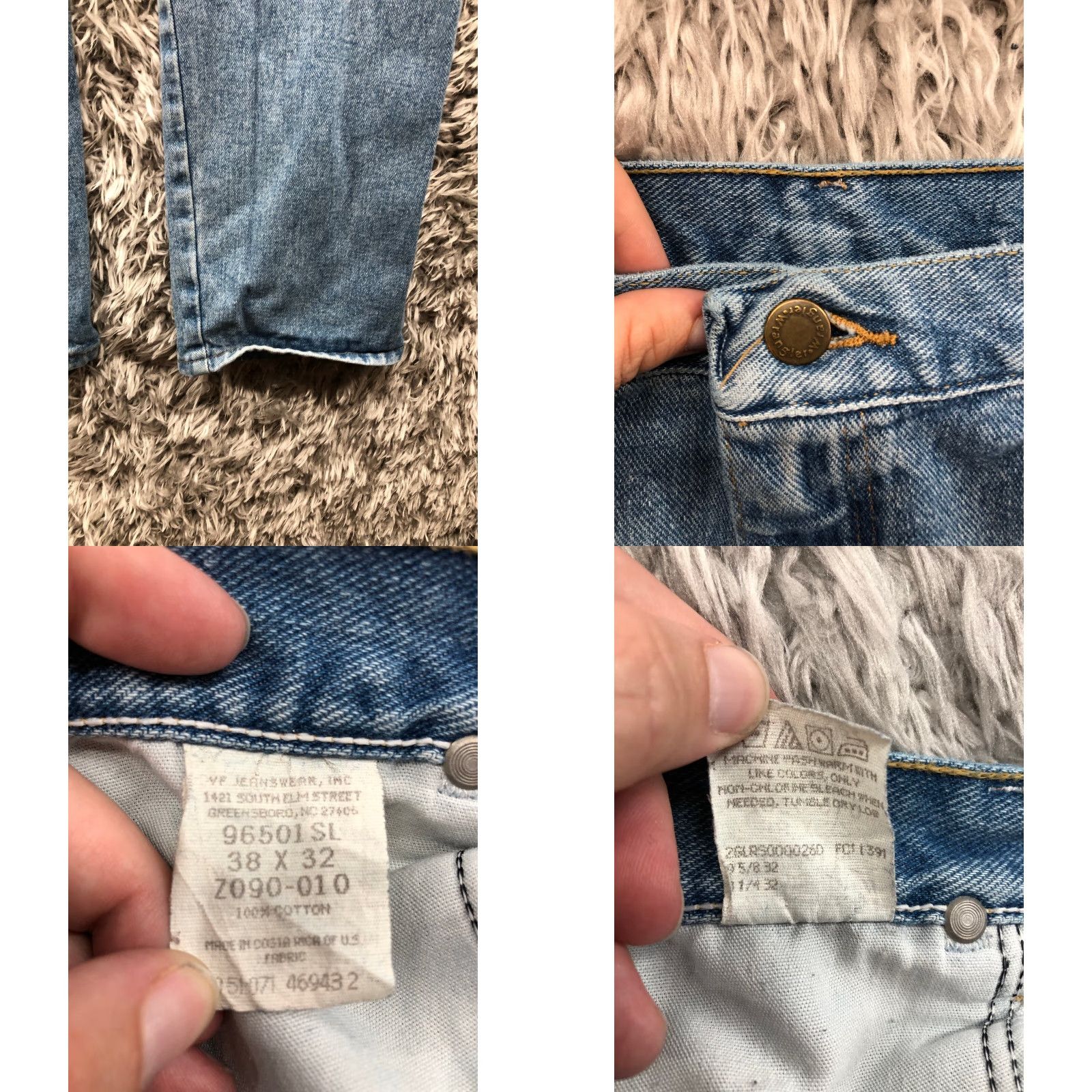 Wrangler Wrangler Jeans Size 38x32 Mens Mid Rise Straight Leg Dark Wash Blue Denim Size US 38 / EU 54 - 8 Thumbnail