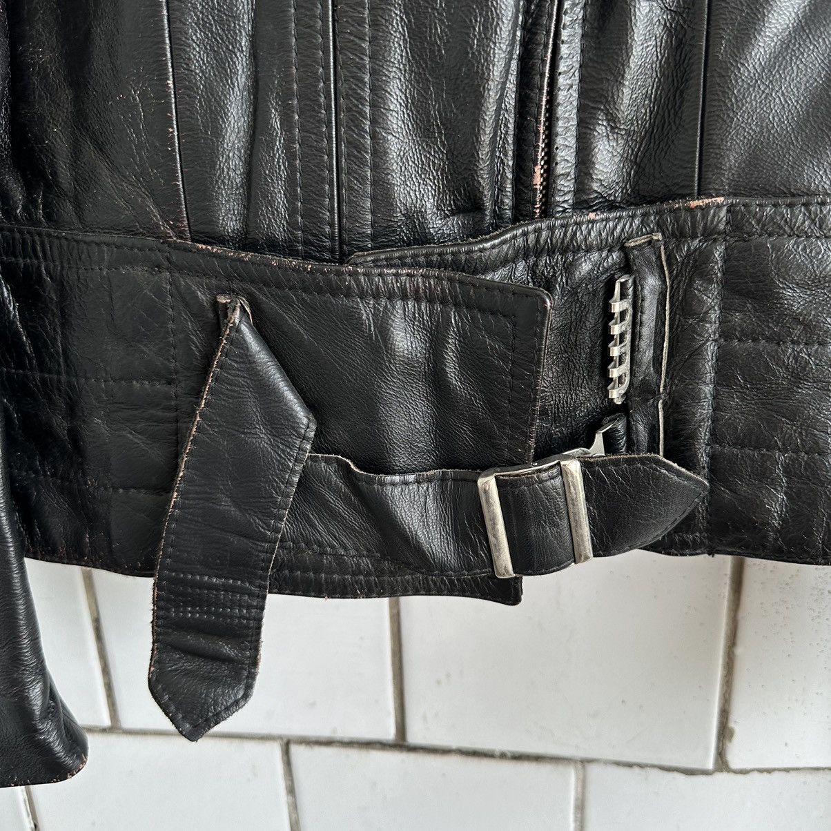 Vintage Vintage Moto Leather Jacket Tour Style USA 90s Y2K Size US S / EU 44-46 / 1 - 8 Thumbnail