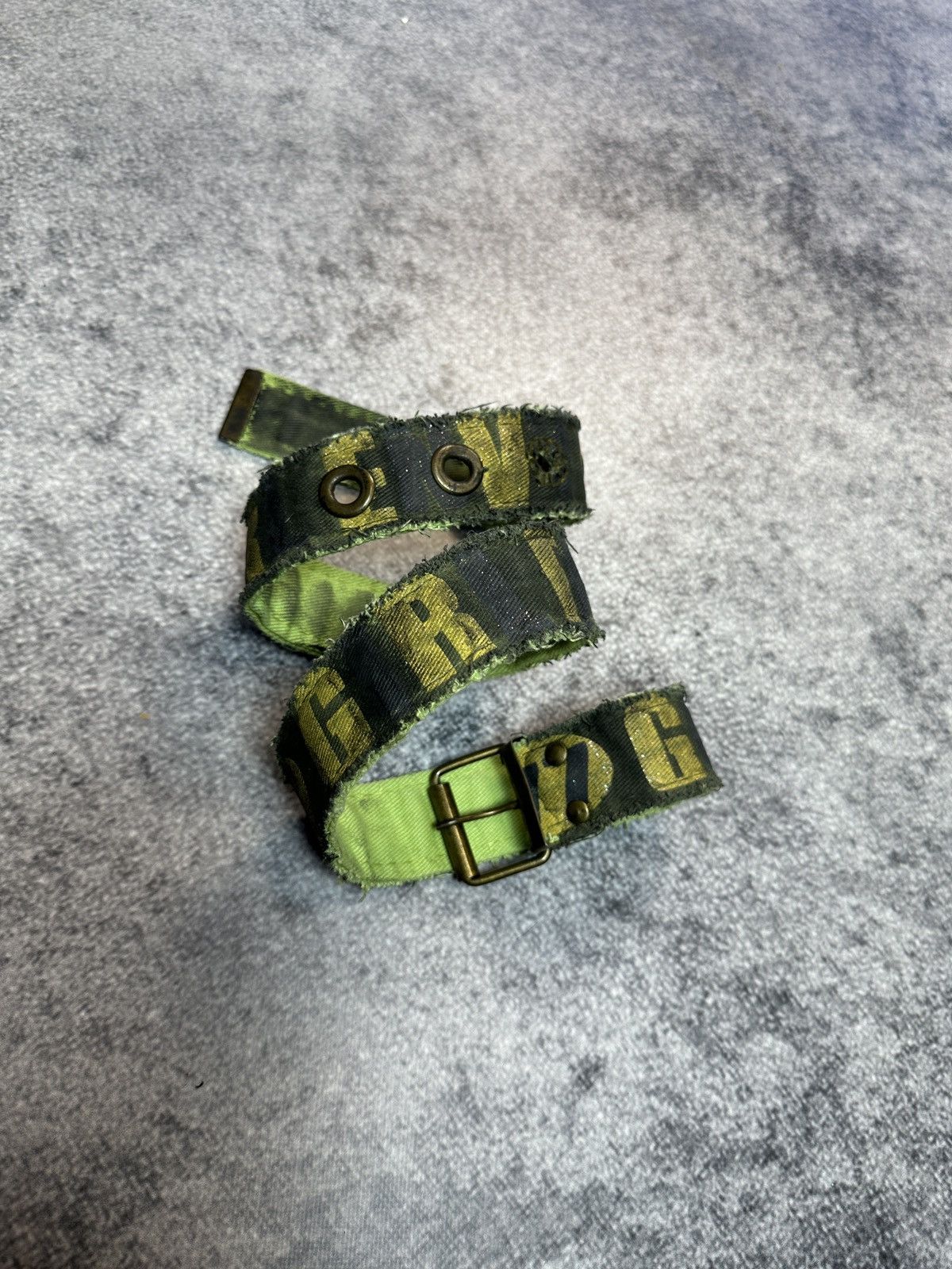 Designer Y2K Vintage Full Holes Cotton Distressed Belts USA Alt Rare Size ONE SIZE - 1 Thumbnail