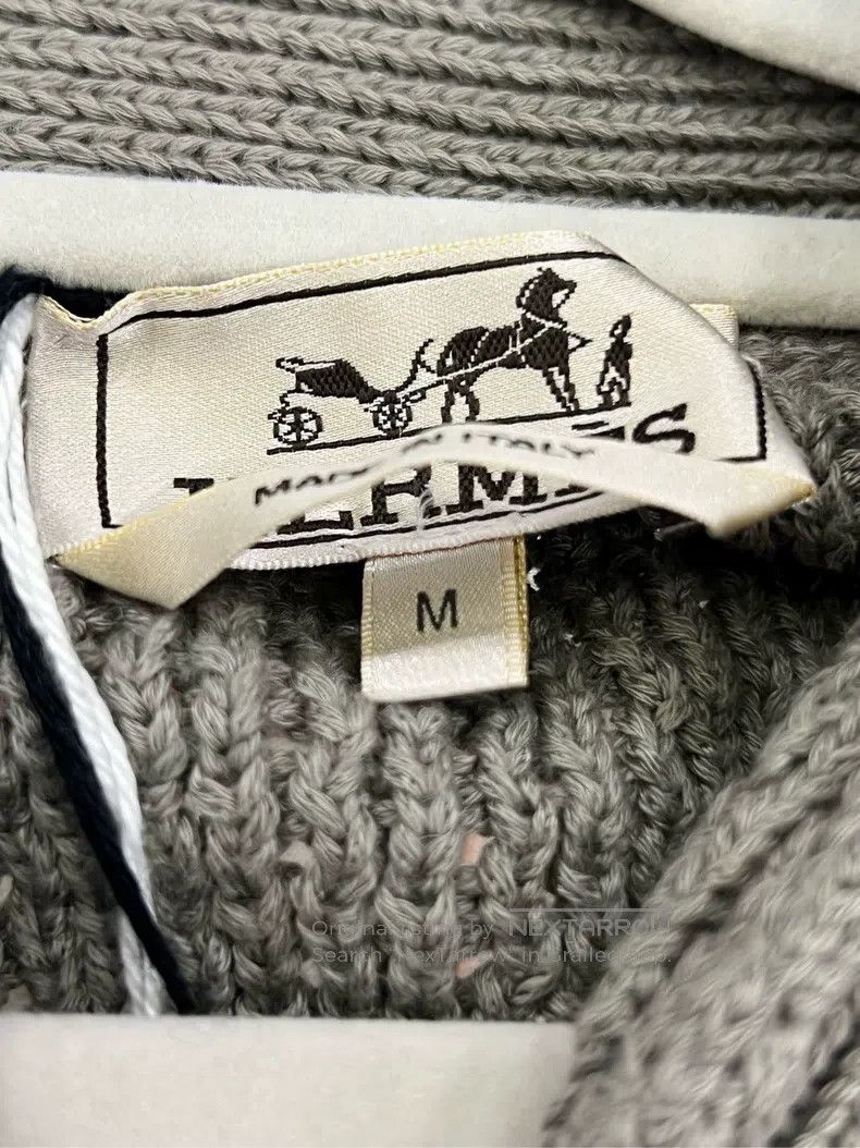 Hermes Hermes Men's color-block polo neck knitted long-sleeve swe Size US M / EU 48-50 / 2 - 4 Thumbnail