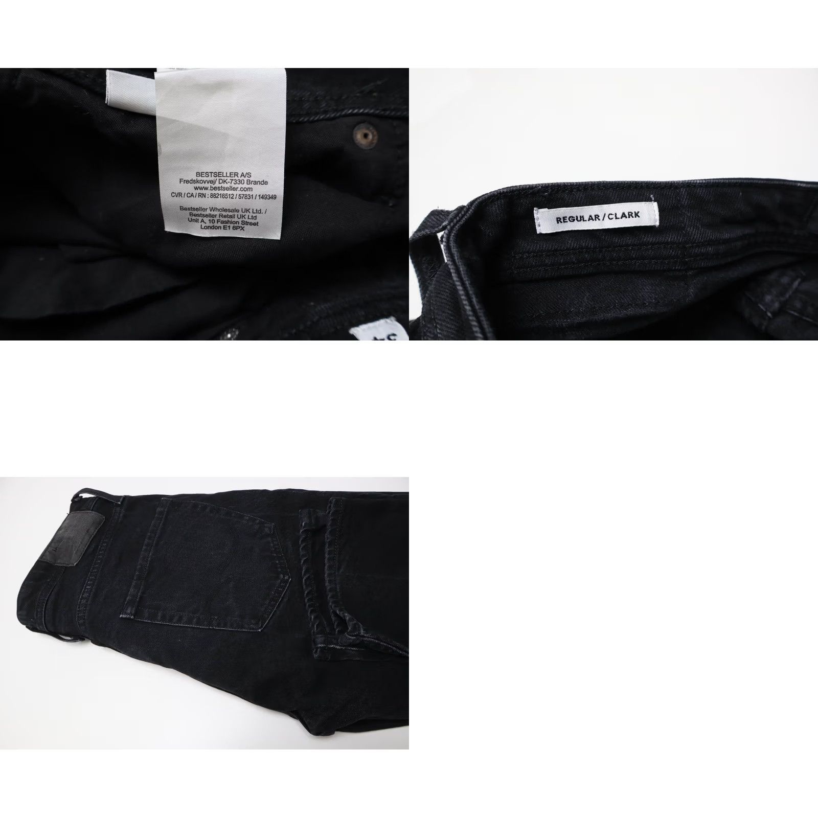 Jack & Jones Jack & Jones Jeans Regular Clark Jeans Men's W31/L34 Black Denim Zip Fly Size US 31 - 8 Thumbnail