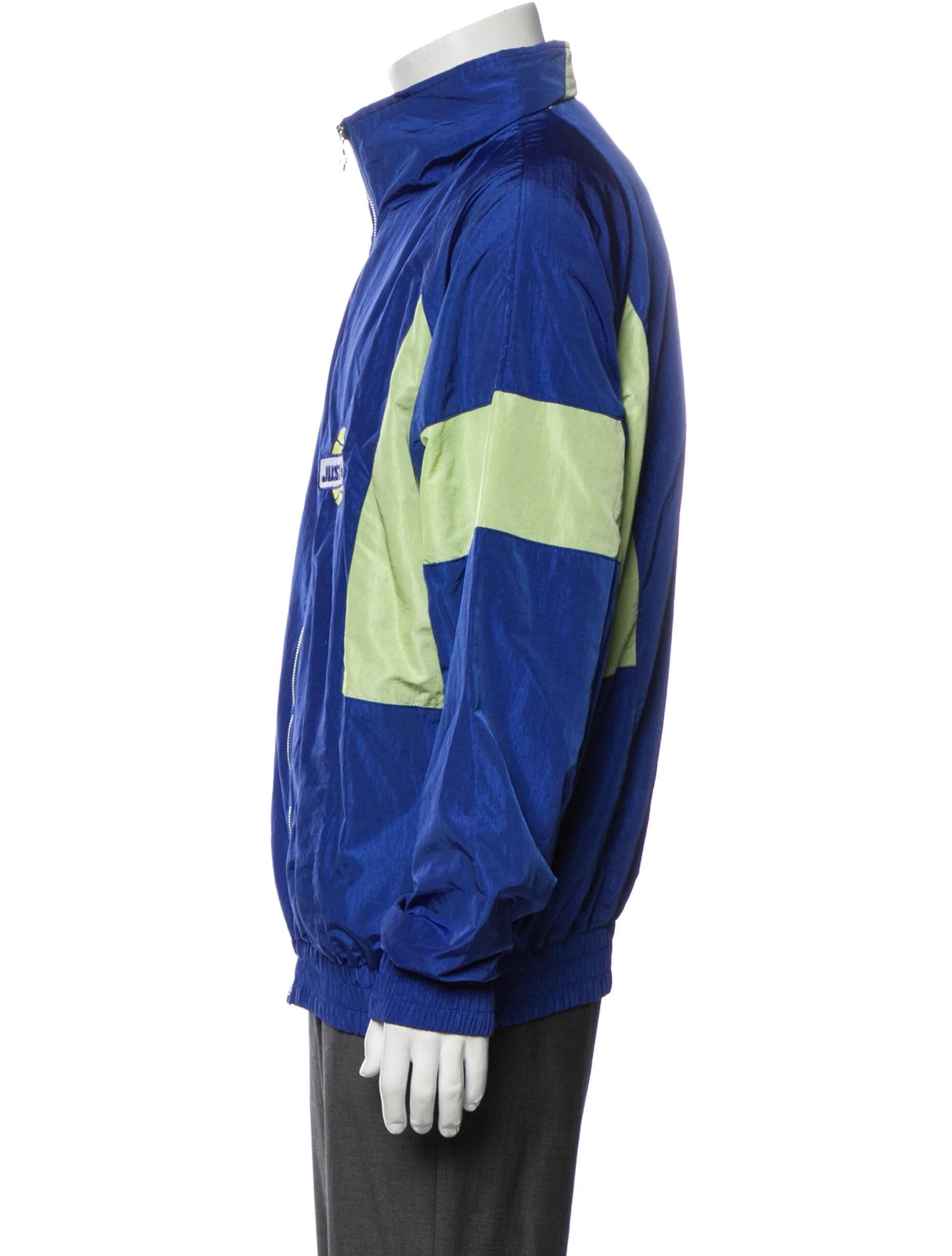 Just Don o1mle0424 Windbreaker Jacket in Blue & Light Green Size US S / EU 44-46 / 1 - 3 Thumbnail