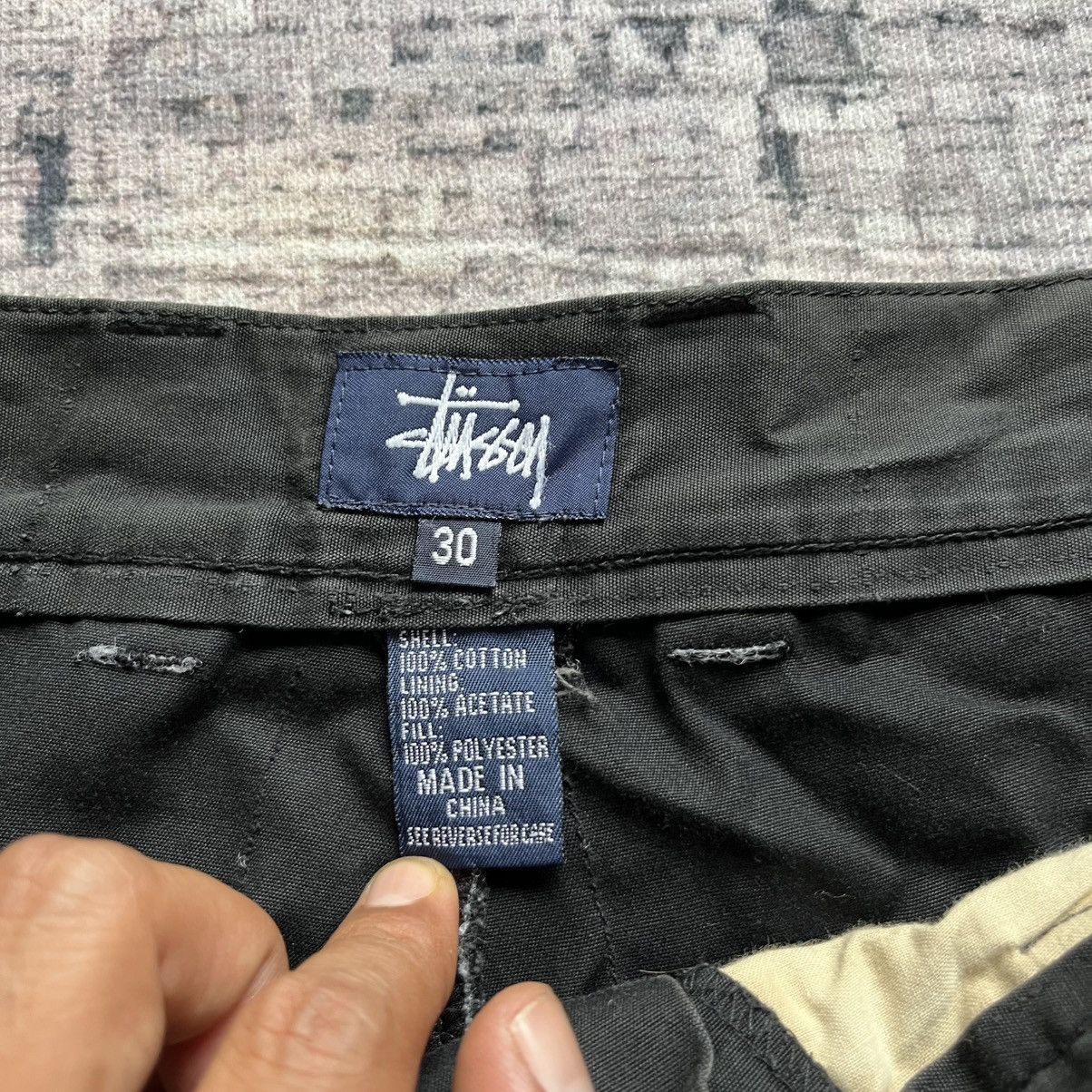 Stussy Vintage Stussy Box Embroidery Design Baggy Pants Size US 31 - 6 Thumbnail