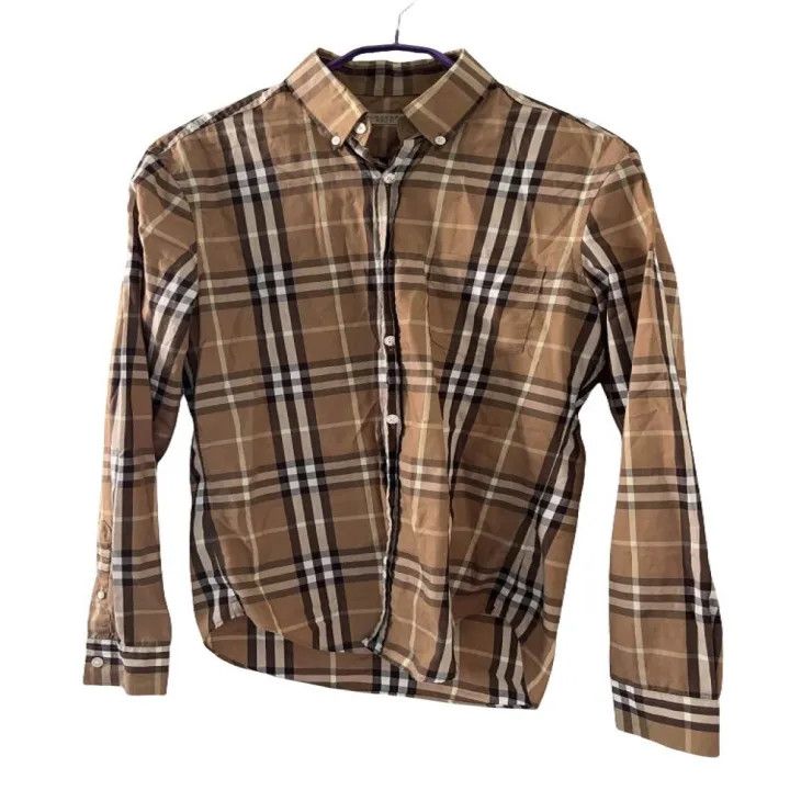 Burberry Burberry Classic Plaid Button-Up Long Sleeve Shirt 0079 Size S / US 4 / IT 40 - 1 Thumbnail