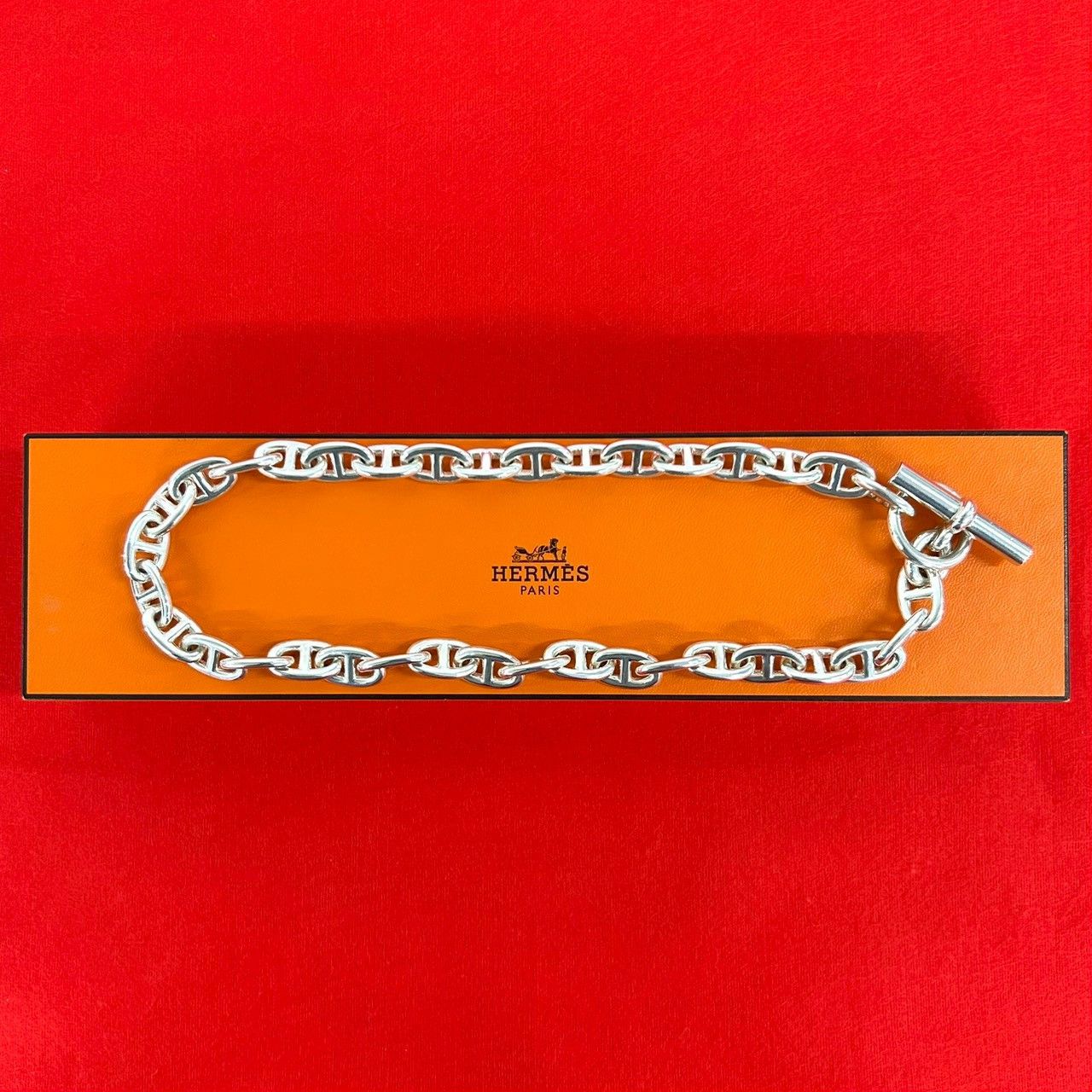 Hermes Hermes Hermes Chaine d’Ancre MM Silver Necklace Precious Metal Necklace DUTY FREE for USA Size ONE SIZE - 1 Thumbnail