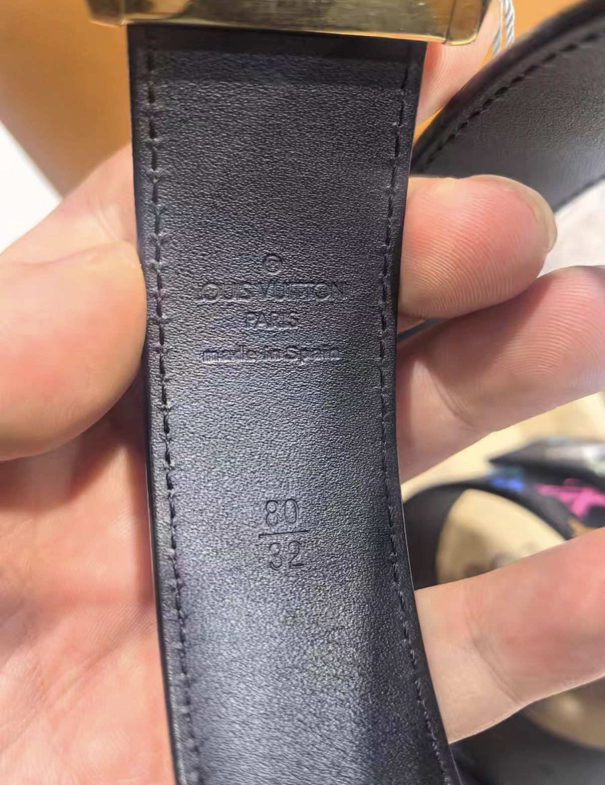 Louis Vuitton Louis Vuitton black monogram multicolour belt J38 Size ONE SIZE - 6 Thumbnail