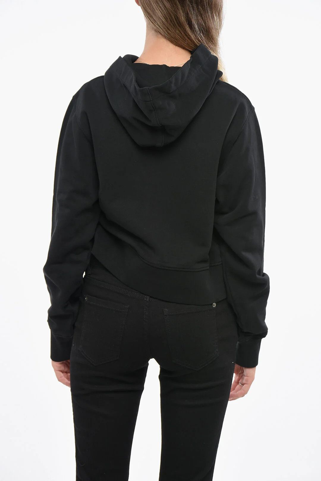 Palm Angels og1mm0326 Brushed Cotton Hoodie in Black Size S / US 4 / IT 40 - 2 Thumbnail