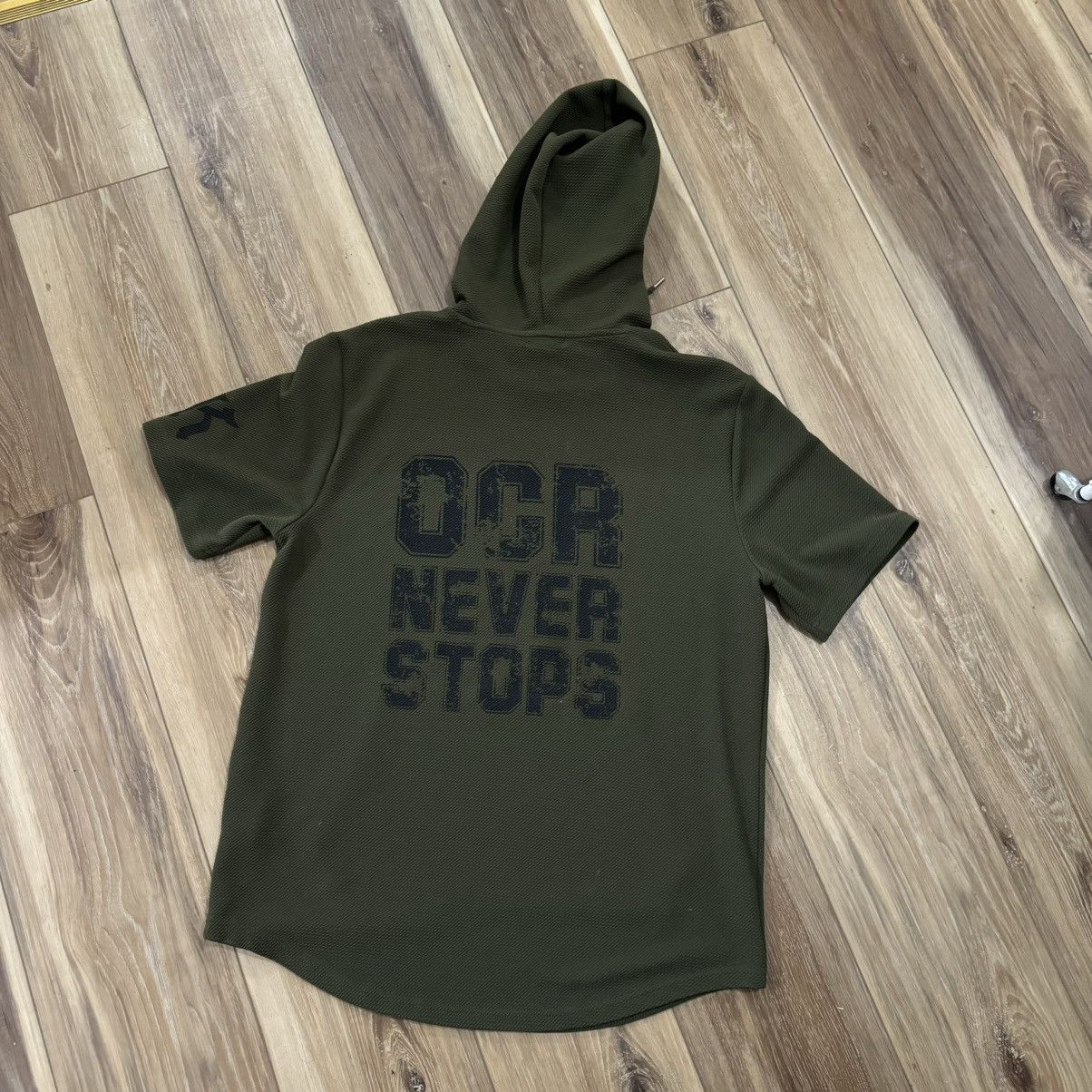 Forever 21 × Other Hardkour Performance OCR Never Stops Hooded Tee Olive L Used Size US M / EU 48-50 / 2 - 4 Thumbnail