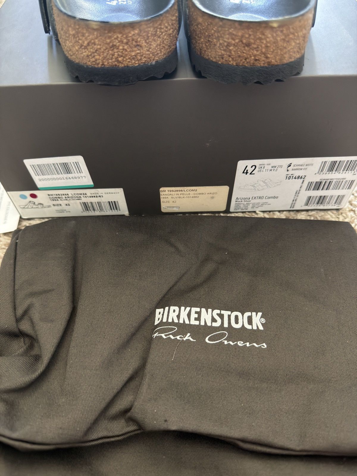 Birkenstock × Rick Owens Arizona Birkenstocks from Rick Owens Size US 9 / EU 42 - 4 Thumbnail