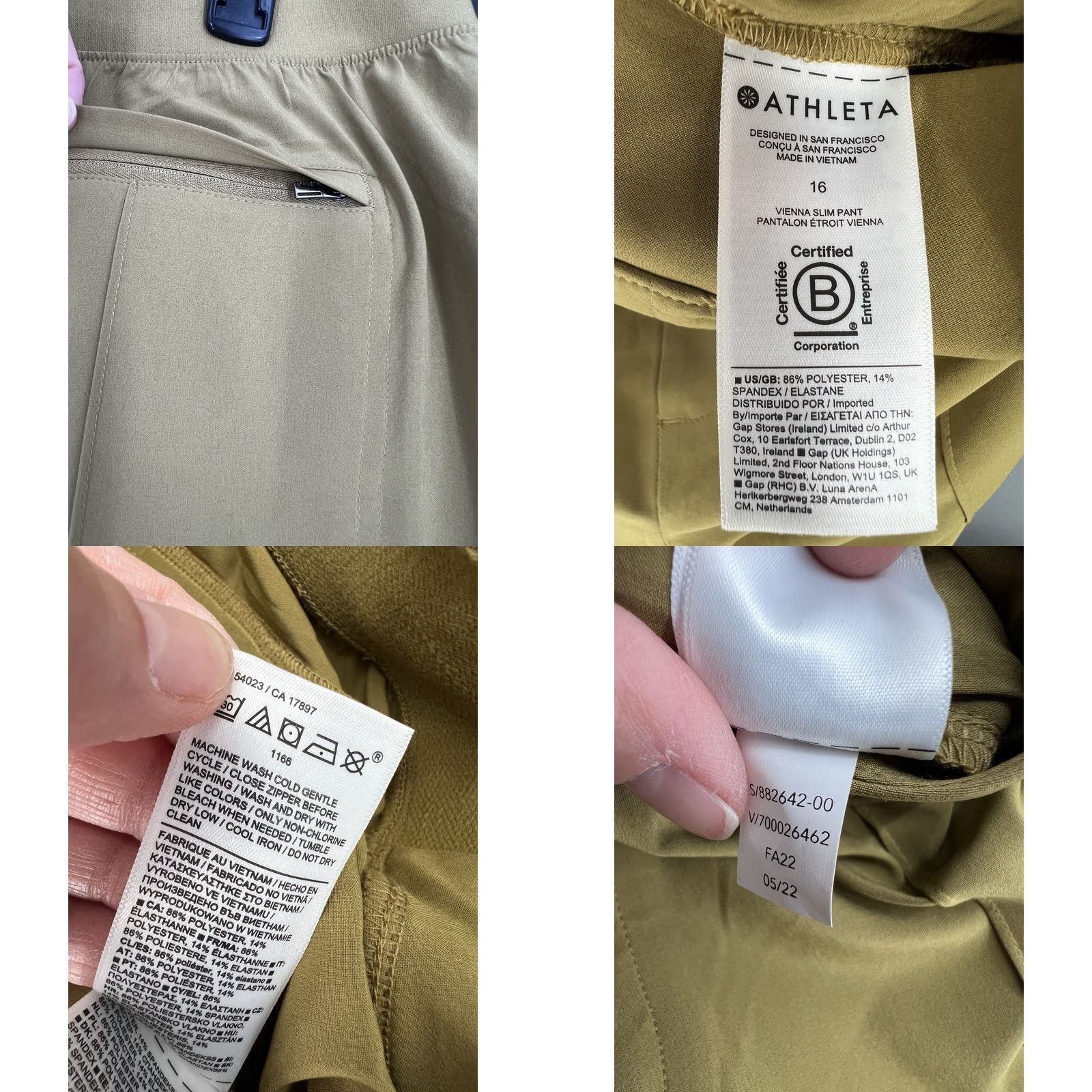 Athleta ATHLETA Brooklyn Heights Vienna Slim Pants Size 16 Jogger Women's Sl﻿im Tapered Pockets Yellow Athleisure Activewear Size 38" / US 16 / IT 52 - 8 Thumbnail