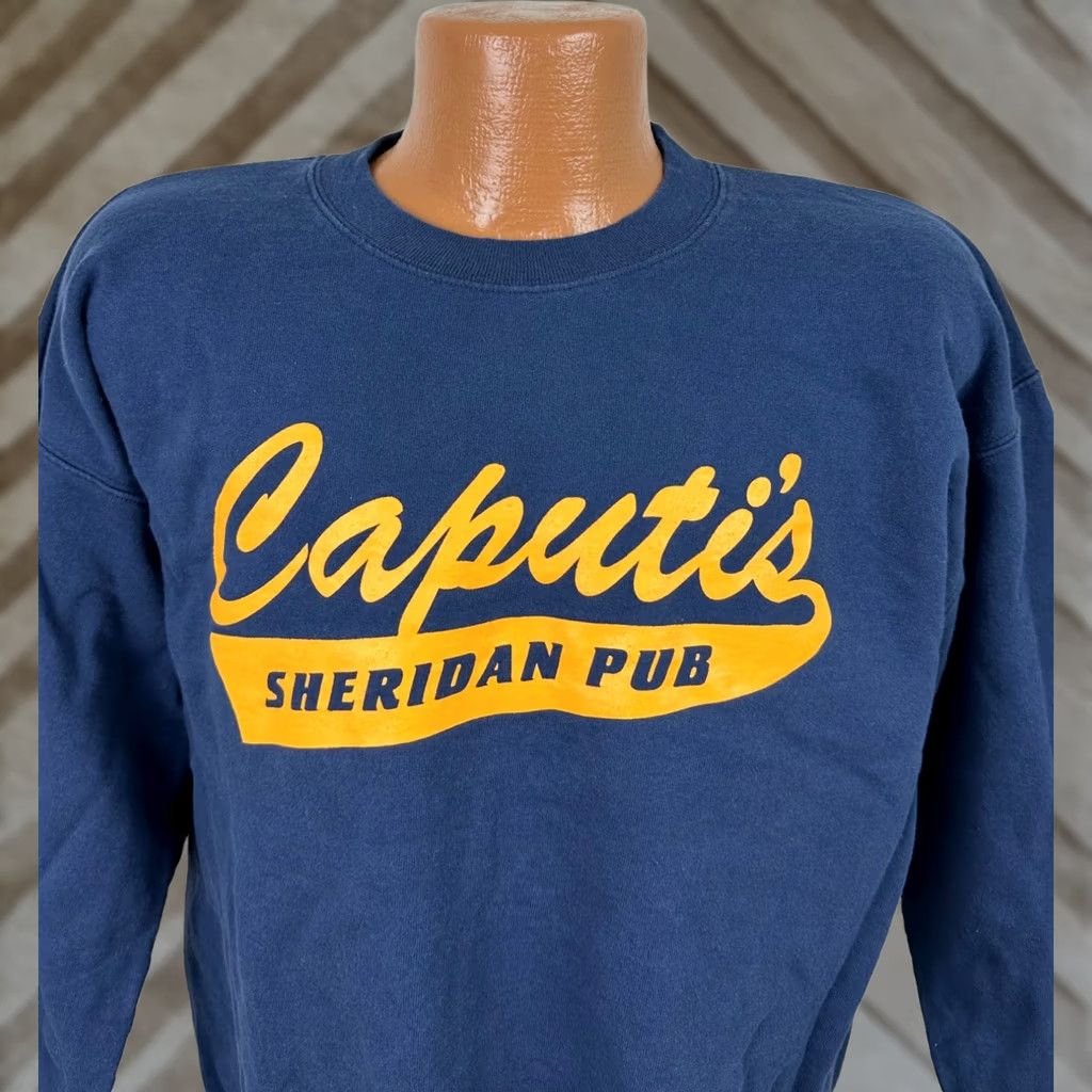 Hanes VINTAGE Hanes Sweatshirt Shirt Unisex Medium Navy Blue 90s Grunge Retro Pullover Crew Neck (Mens) Size US M / EU 48-50 / 2 - 1 Thumbnail