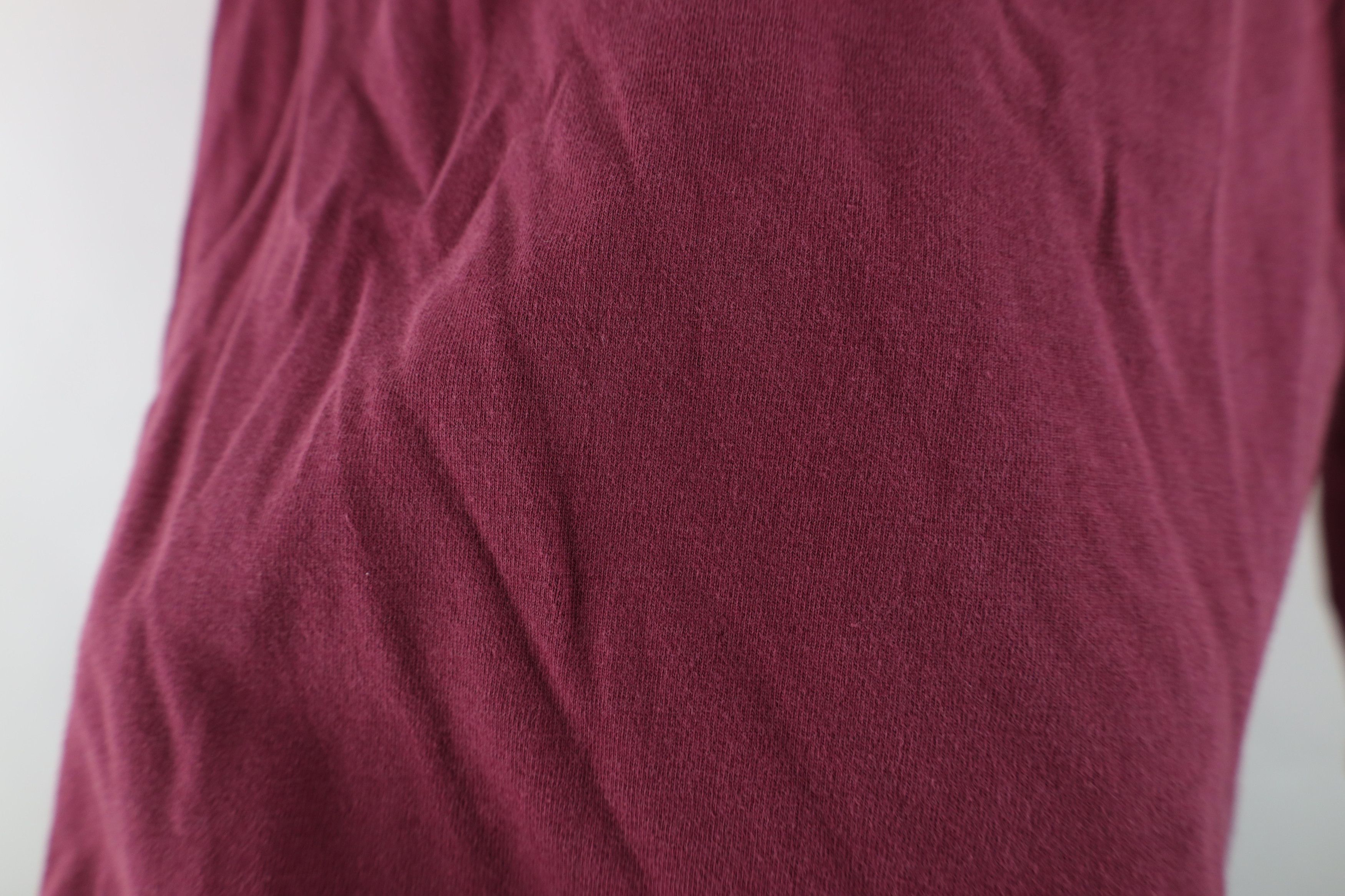 Vintage Vintage 90s Streetwear Blank Long Sleeve Henley T-Shirt Red Size US L / EU 52-54 / 3 - 8 Thumbnail