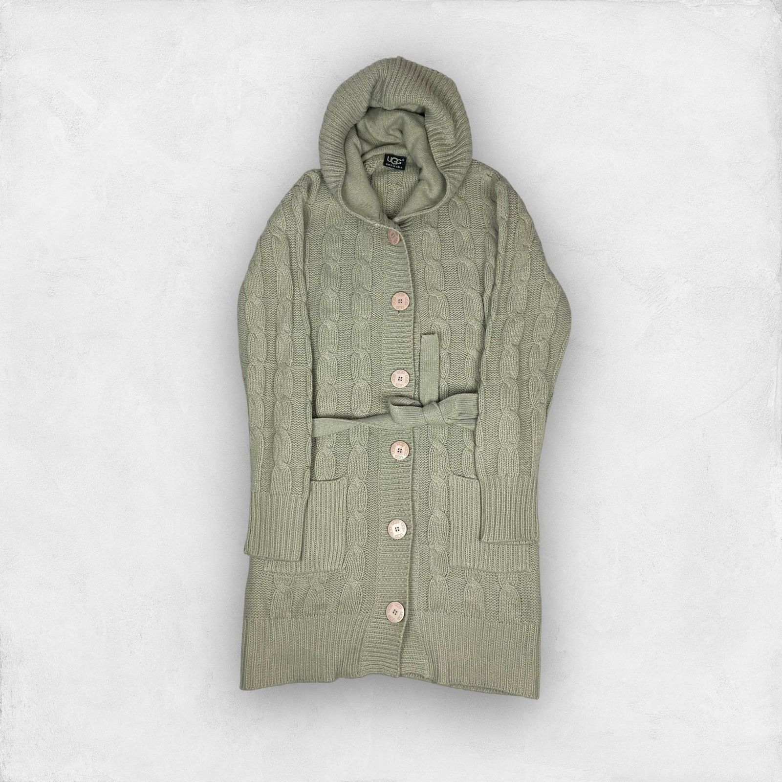 Ugg UGG Australia Women's Long Sleeve Belted Hooded Cardigan Size L / US 10 / IT 46 - 1 Thumbnail