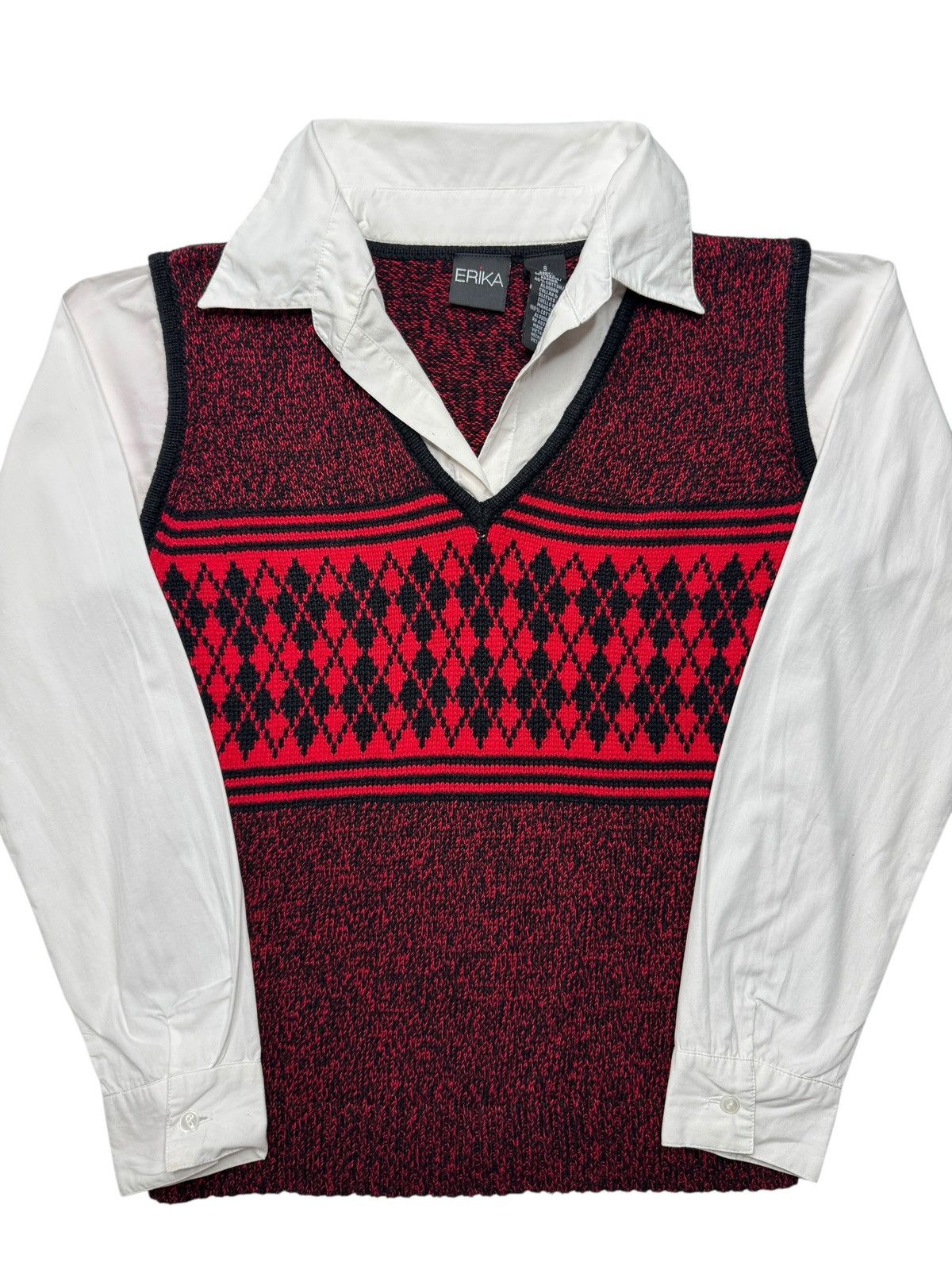 Vintage Y2K Erika Knitted Vest Button Up Size S / US 4 / IT 40 - 2 Thumbnail