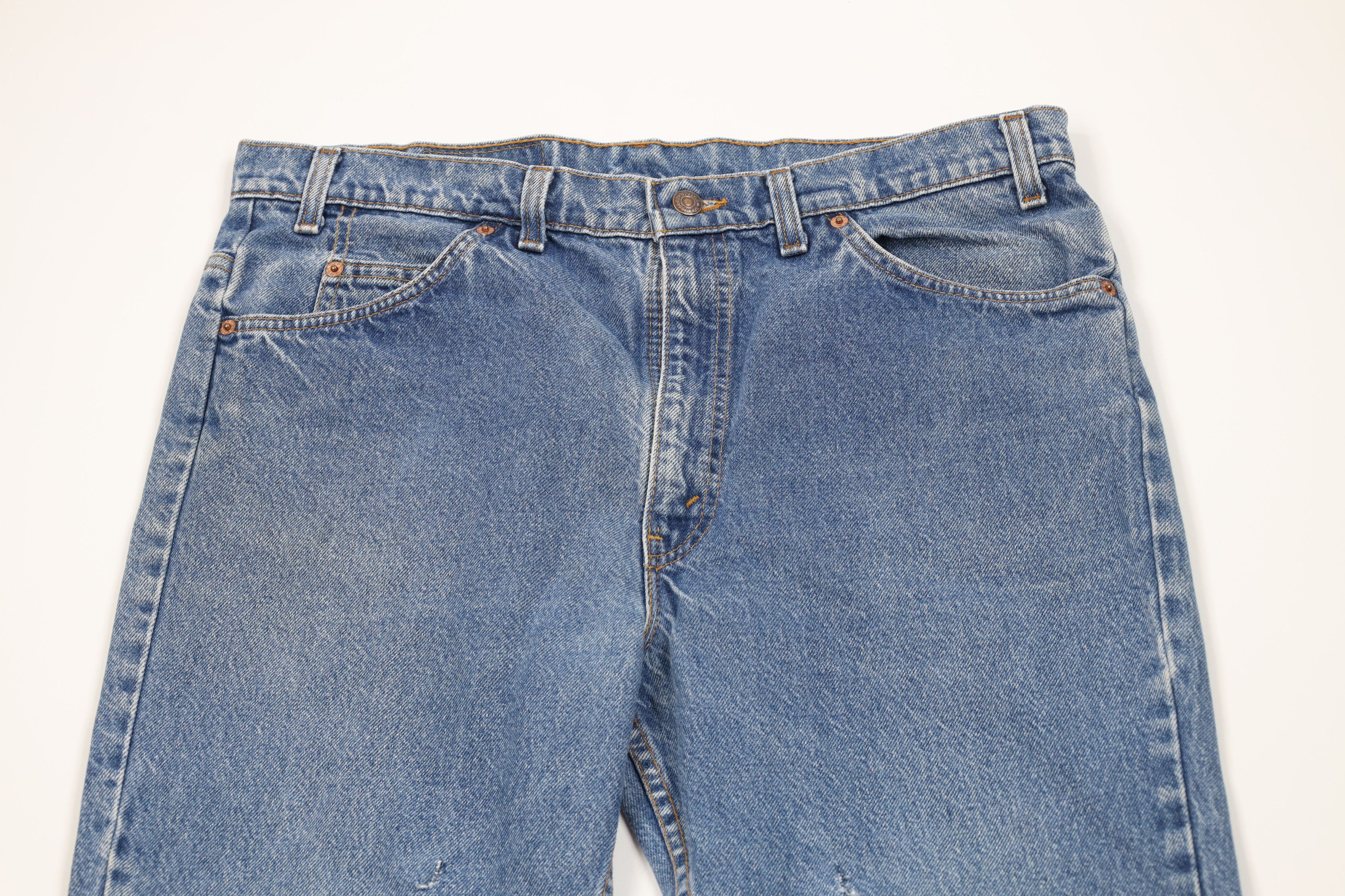 Levi's Vintage 90s Levis 517 Orange Tab Wide Leg Denim Jeans USA Size US 38 / EU 54 - 2 Thumbnail