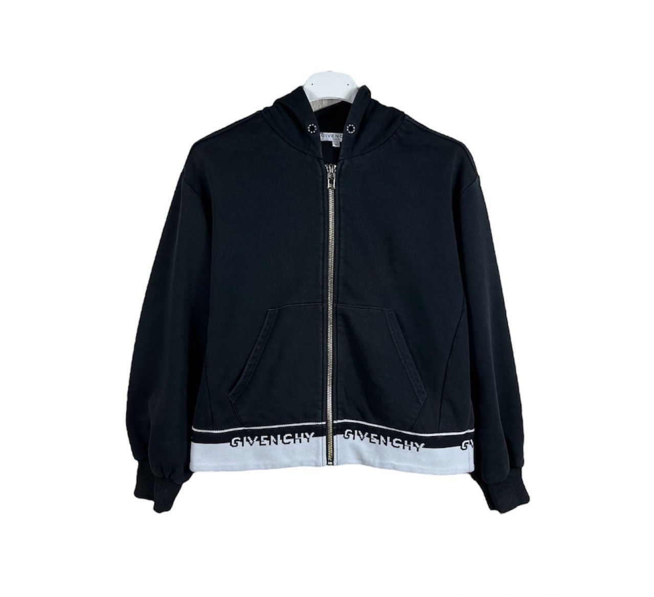 Givenchy cropped zip hoodie down y2k vintage logo sweatshirt
