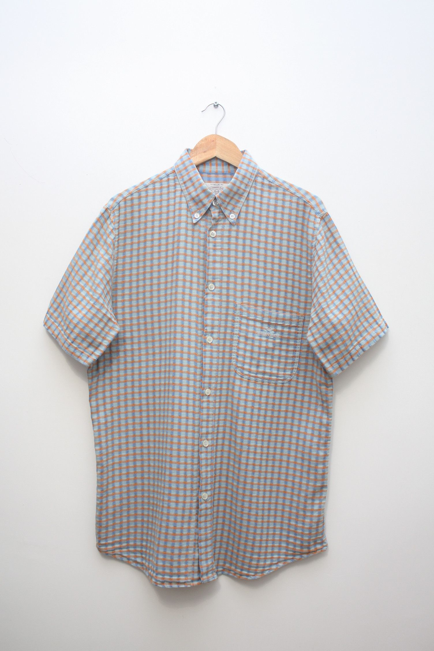 Armani Armani Jeans Vintage Short Sleeve Shirt Men's Large Size US L / EU 52-54 / 3 - 3 Thumbnail
