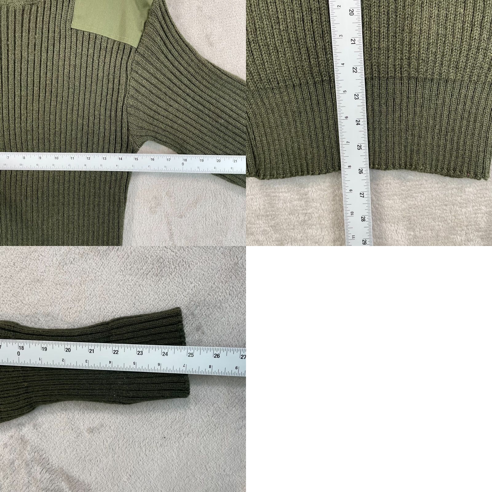 Olive VINTAGE USMC Sweater Shirt Men Small Olive Green 100% Wool Knitted OG 2247 Size US S / EU 44-46 / 1 - 8 Thumbnail