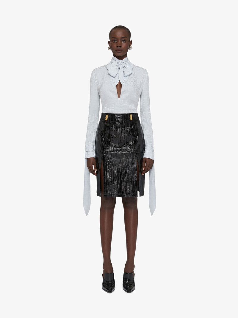Givenchy o1w1db10326 Double Lavalliere Blouse in Light Blue Size S / US 4 / IT 40 - 2 Thumbnail