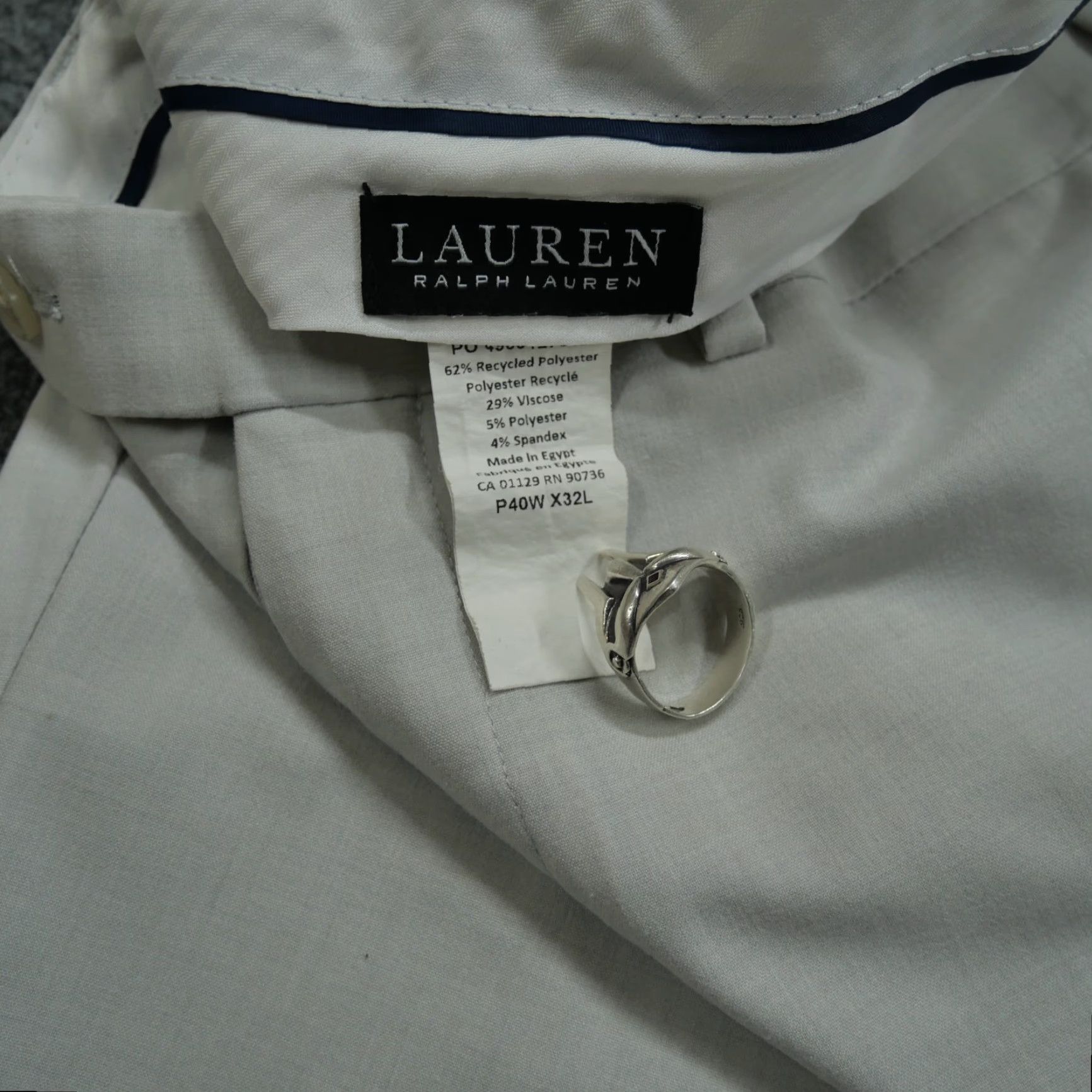 Ralph Lauren Ralph Lauren Pants Mens 40x32 Grey Slacks Stretch Business Work Dress Pants Size US 40 / EU 56 - 5 Thumbnail