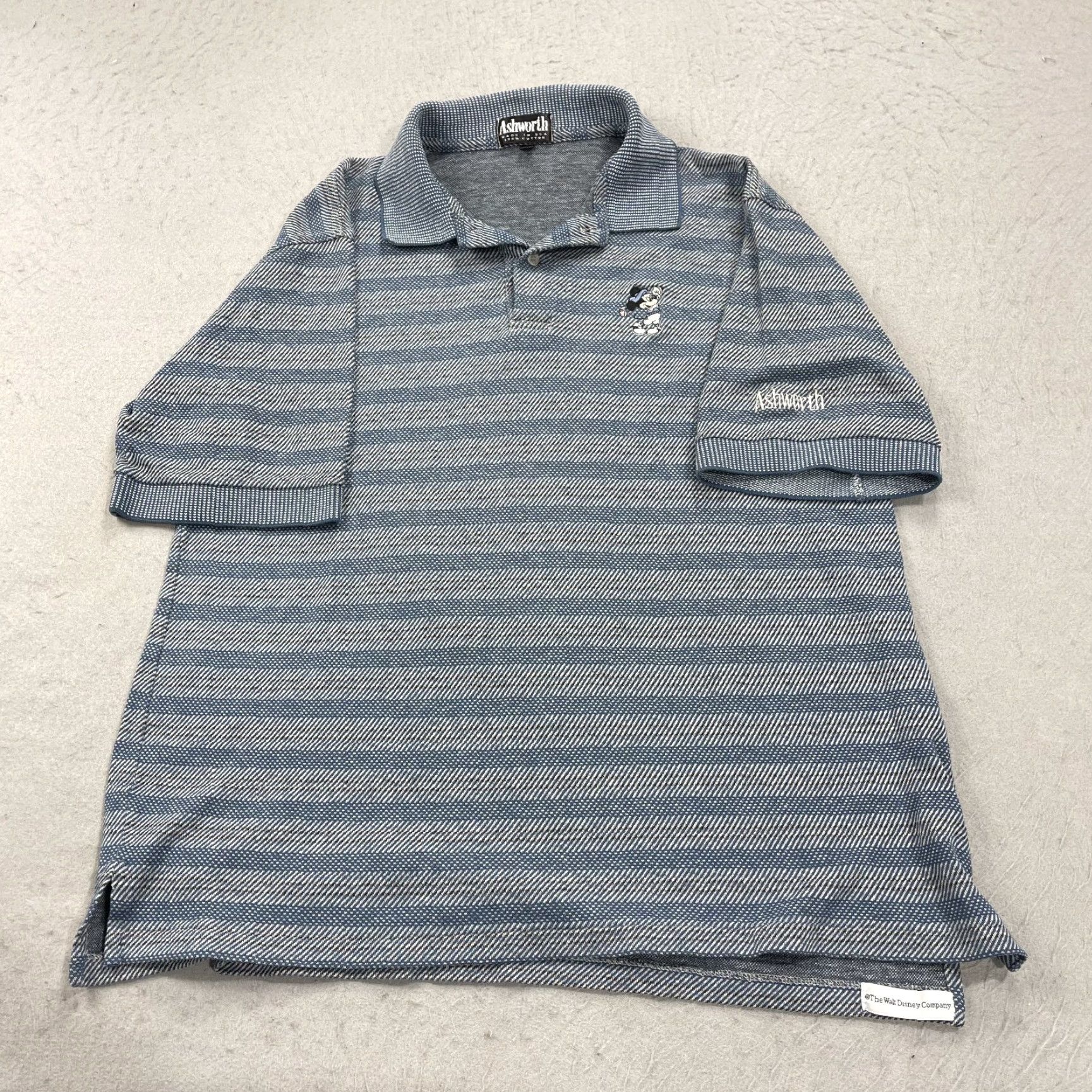 Disney VINTAGE Ashworth Disney Golf Polo Shirt Mens Large Blue Mickey Mouse Cotton 90s Shirt Polo Golf Mens L Blue Mickey 90s Vintage Ashworth Disney Size US L / EU 52-54 / 3 - 2 Thumbnail