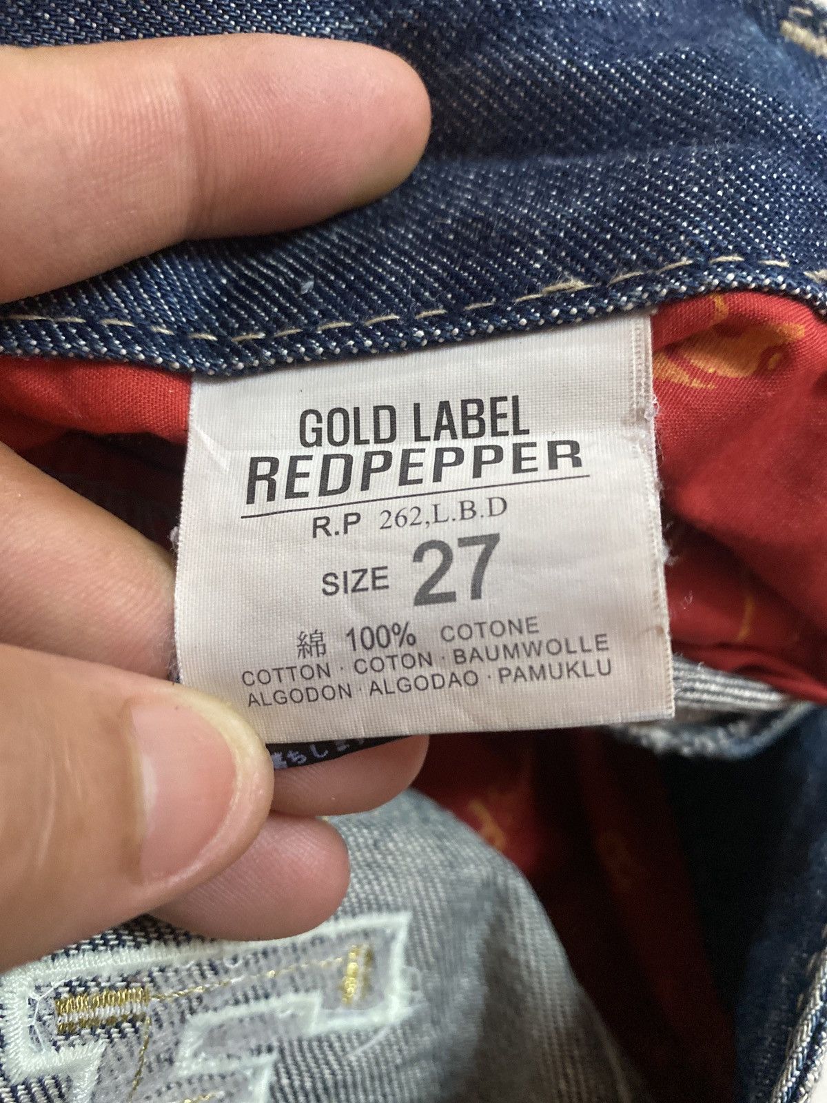 Japanese Brand Famous Fashion REDPEPPER Patches Clawmark Denim Size US 28 / EU 44 - 17 Thumbnail
