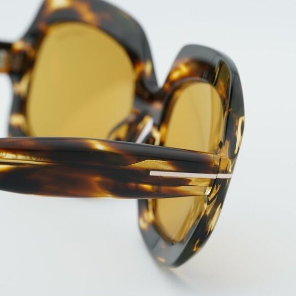 Tom Ford Tom Ford Ren FT1155 52E Sunglasses Havana Square Frame Size ONE SIZE - 5 Thumbnail