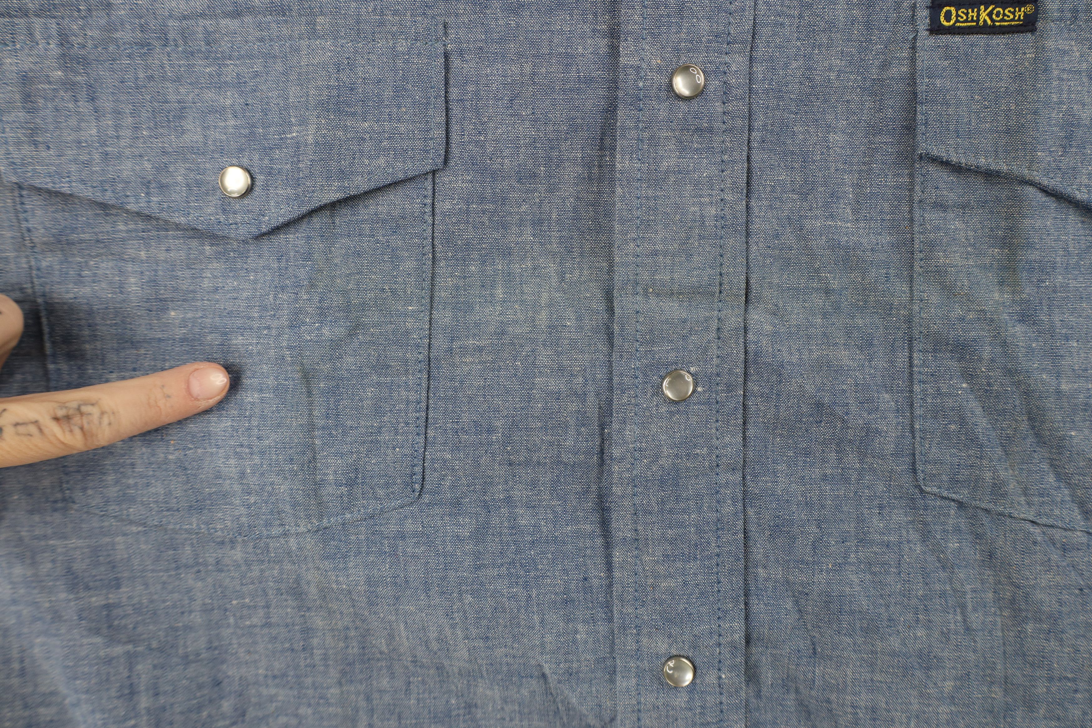 Vintage Deadstock Vintage 70s OshKosh B'Gosh Button Shirt USA Size US XL / EU 56 / 4 - 5 Thumbnail