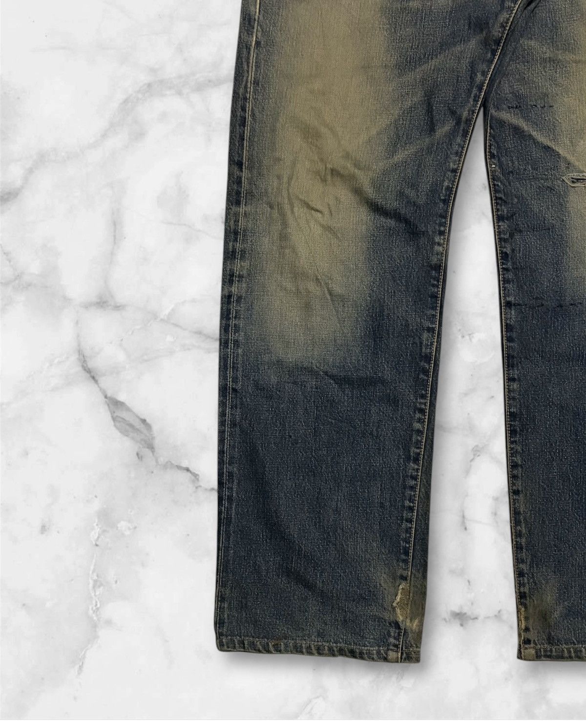 Edwin × Vintage Japanese Edwin Streetwear Jeans Distressed Denim Size US 32 / EU 48 - 4 Thumbnail