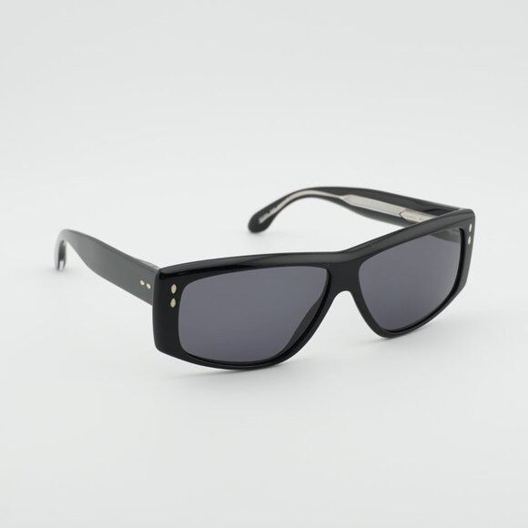 Isabel Marant Isabel Marant IM 0106/S 0807 IR Sunglasses Black Rectangle Size ONE SIZE - 9 Thumbnail