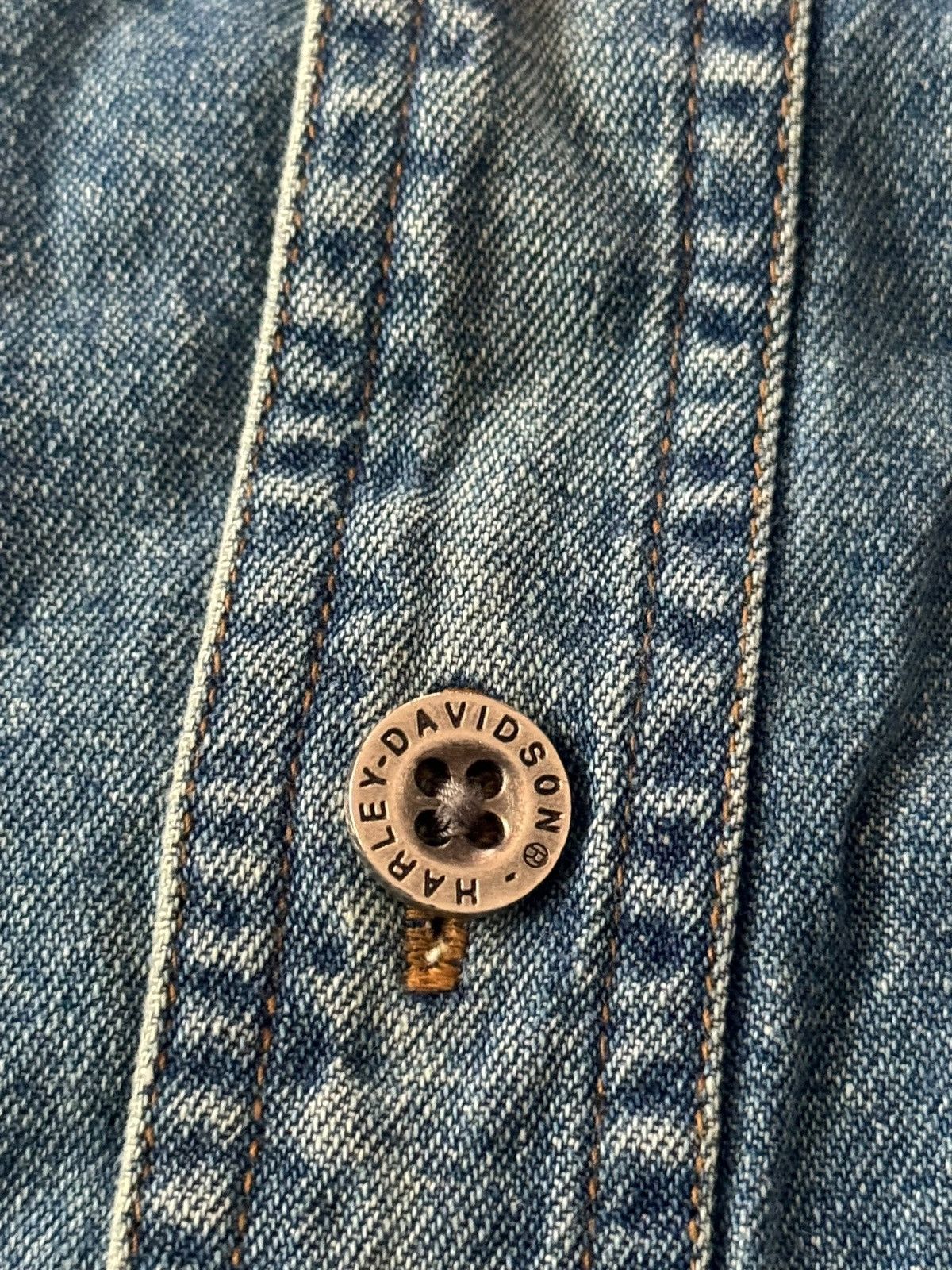 Harley Davidson Harley Davidson USA Vintage Button Up Denim Vest Large Size US L / EU 52-54 / 3 - 8 Thumbnail