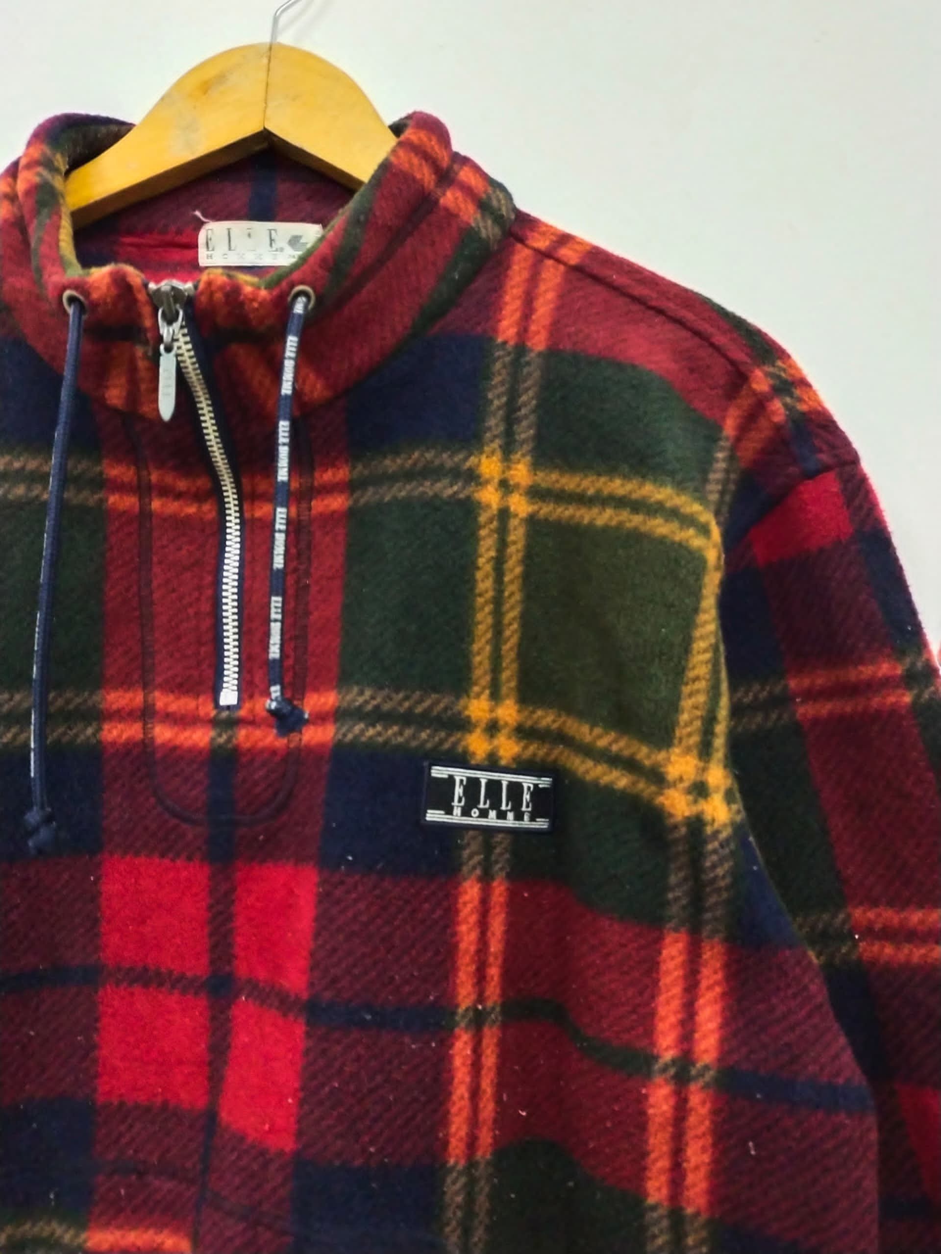 Japanese Brand × Vintage Vintage ELLE homme Paris Half zipper Pullover streetwear Size US L / EU 52-54 / 3 - 4 Thumbnail