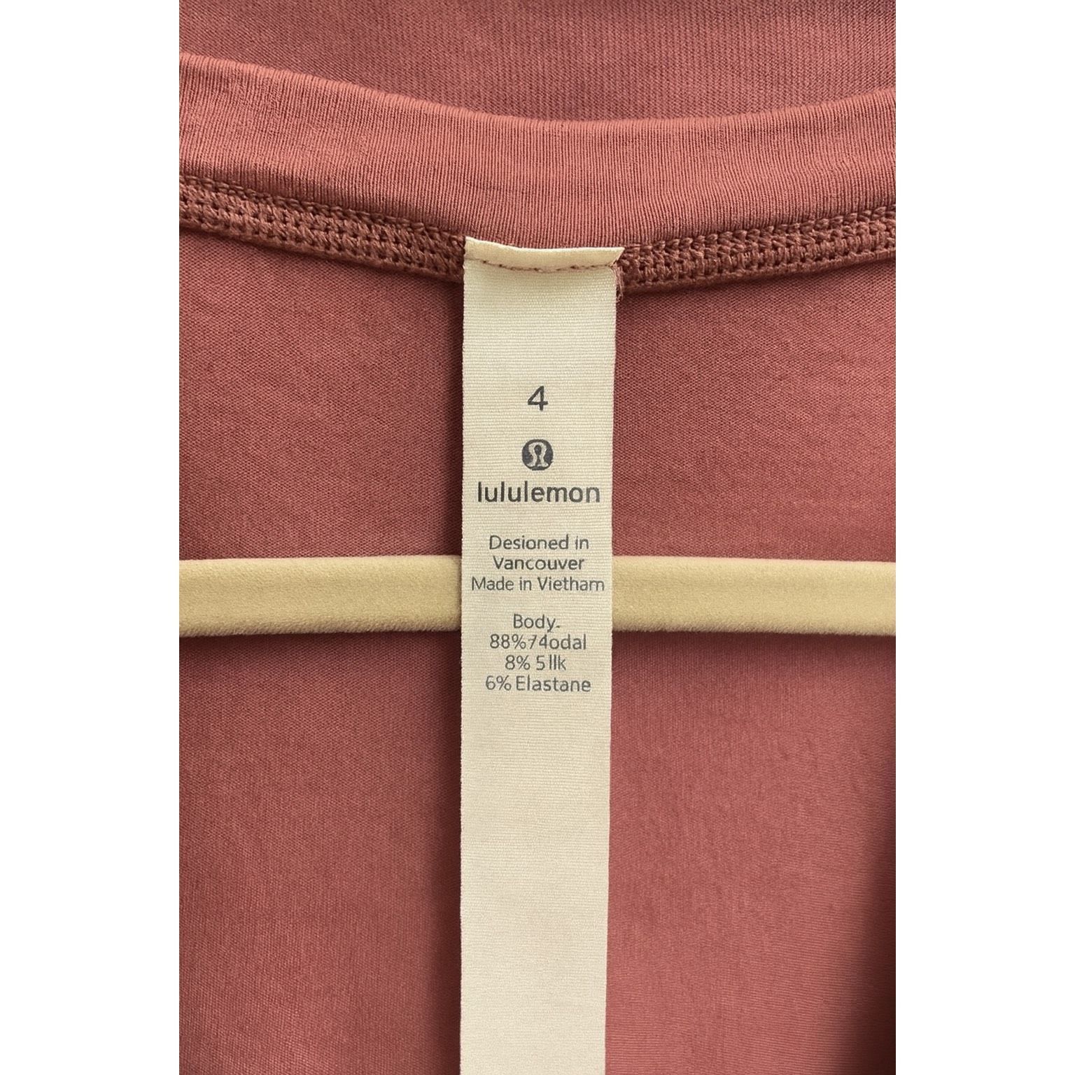 Lululemon Lululemon Dusty Rose Asymmetrical Hem Tee Shirt - Size 4 Size S / US 4 / IT 40 - 5 Thumbnail