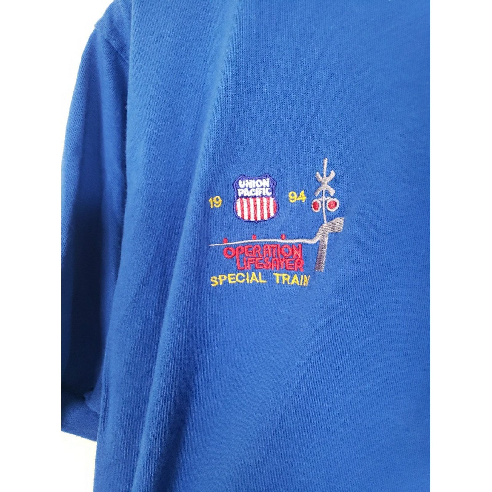 Vintage Vintage 90s Union Pacific Operation Lifesaver Train Polo XL Size US XL / EU 56 / 4 - 7 Thumbnail