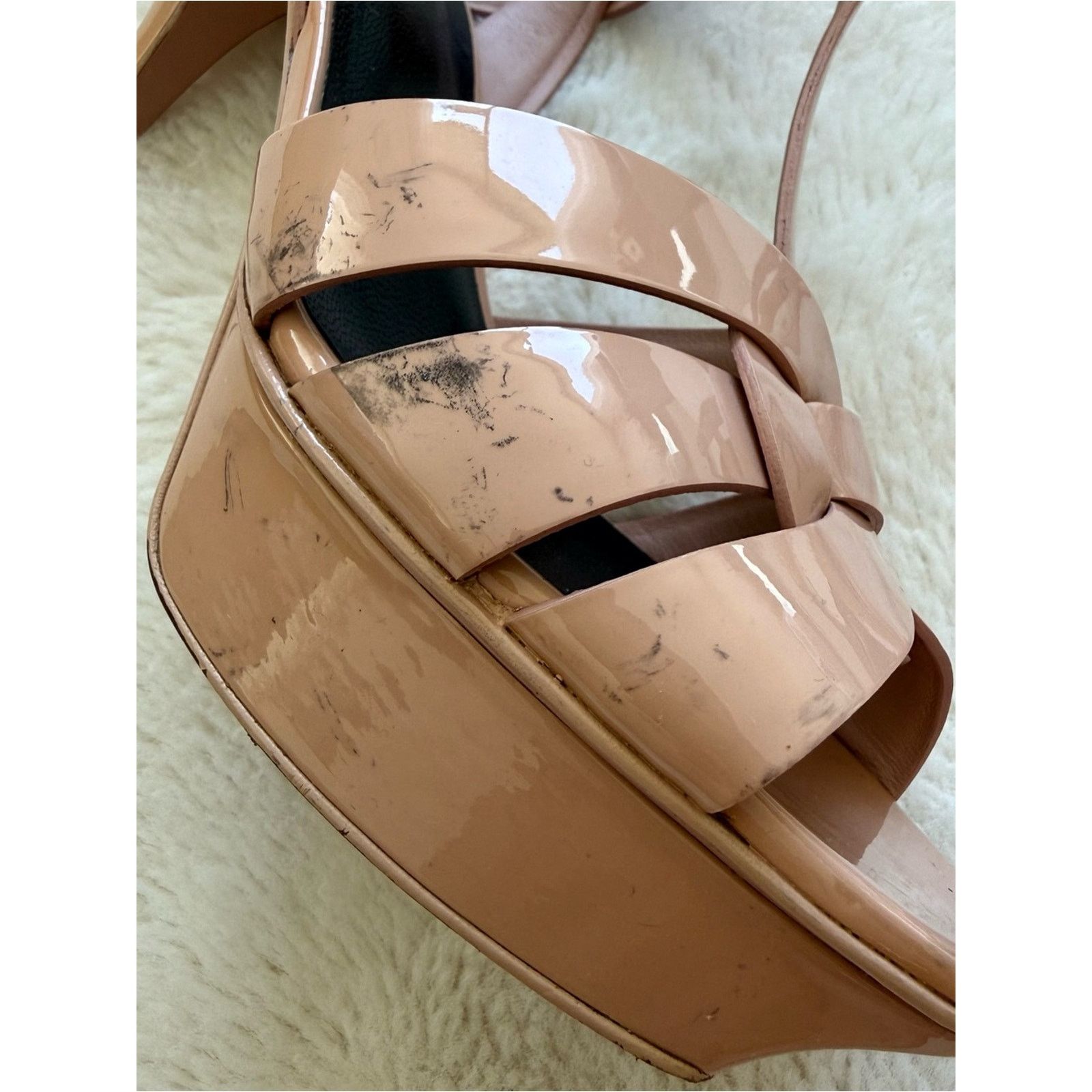 Yves Saint Laurent Yves Saint Laurent tribute nude sandals size 38EU Size US 8 / IT 38 - 3 Thumbnail