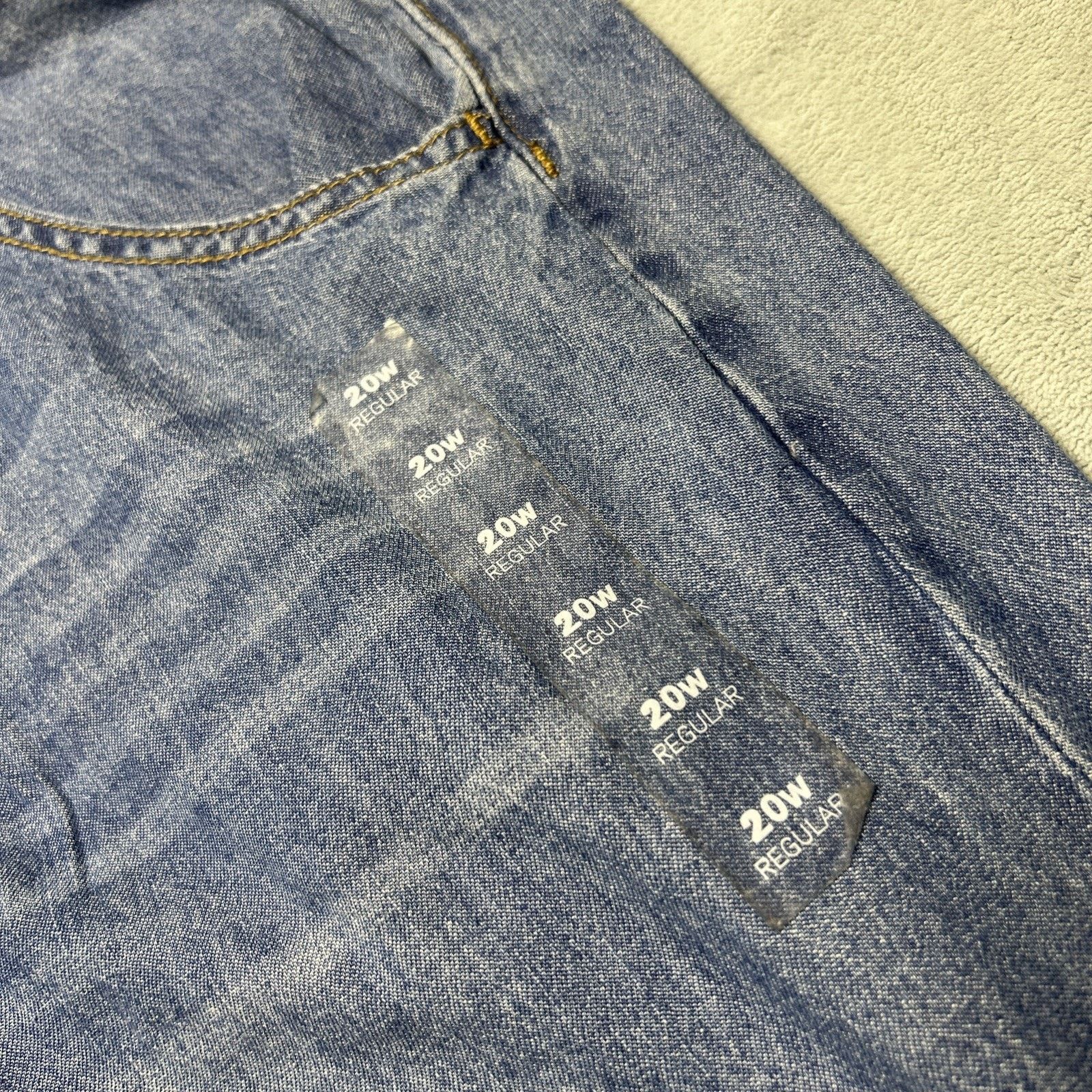 JNCO Deadstock Beyond Baggy Jeans Womens 20w - 45x33 Raw Hem Wide Size 42" / US 20 - 8 Thumbnail