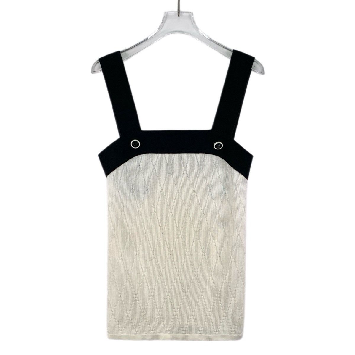 Chanel Chanel Color-block Quilted Cotton Camisole Knit Vest K26WX Size S / US 4 / IT 40 - 1 Thumbnail