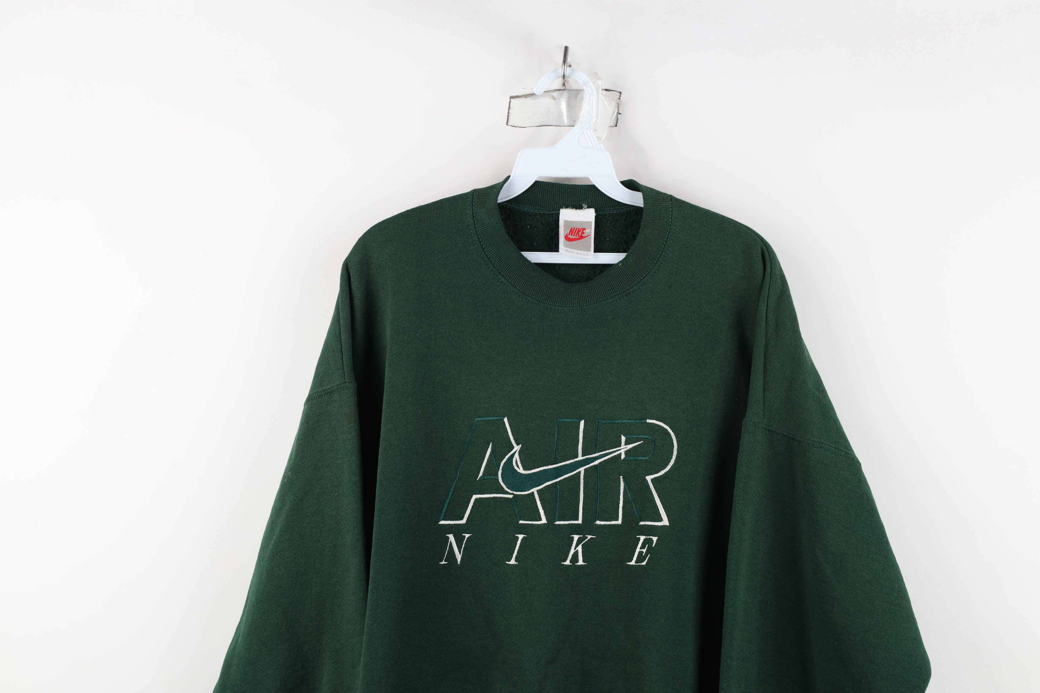 Nike Vintage 90s Nike Air Spell Big Logo Boxy Fit Sweatshirt USA Size US L / EU 52-54 / 3 - 2 Thumbnail