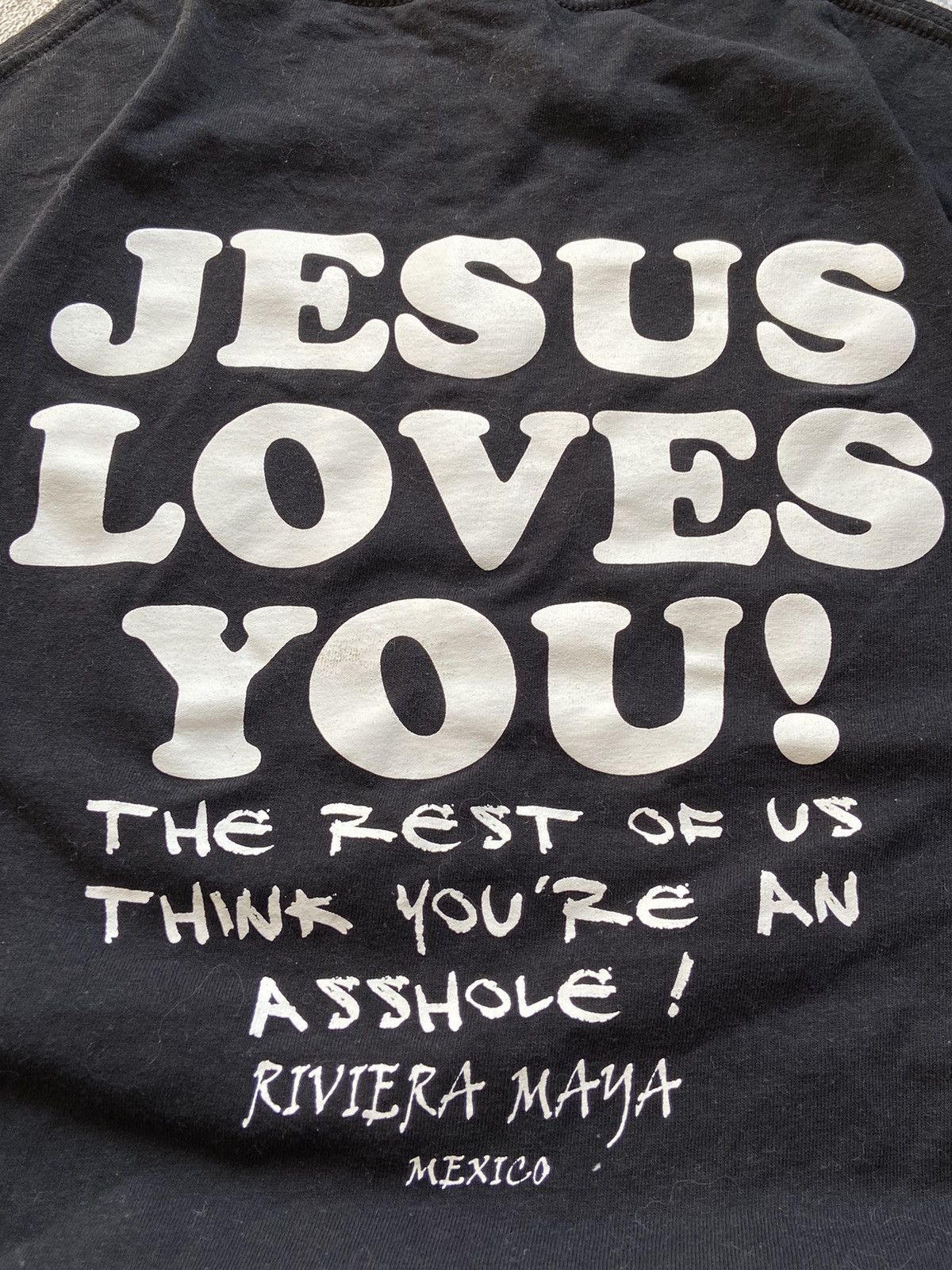 Designer × Japanese Brand Vintage Jesus Love You Faded Distressed Tee Size US M / EU 48-50 / 2 - 5 Thumbnail