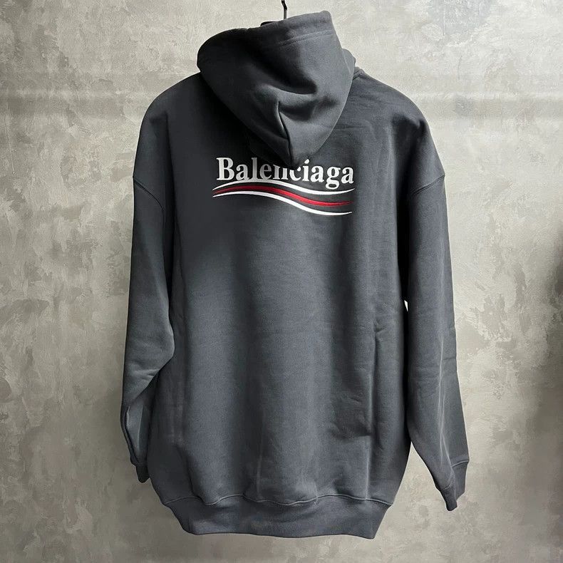 Balenciaga Balenciaga Gray Logo Print Hoodie Sweatshirt-2506 Size US XS / EU 42 / 0 - 4 Thumbnail