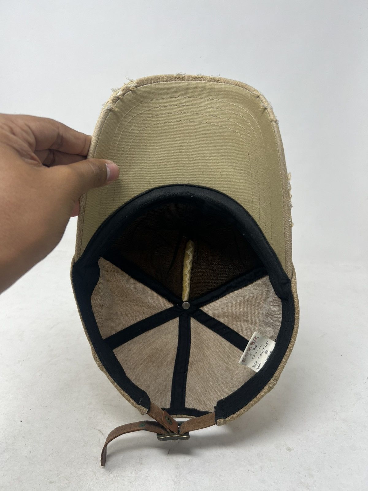 Japanese Brand U.S Western Frayed Beige Trucker Hat Size ONE SIZE - 7 Thumbnail