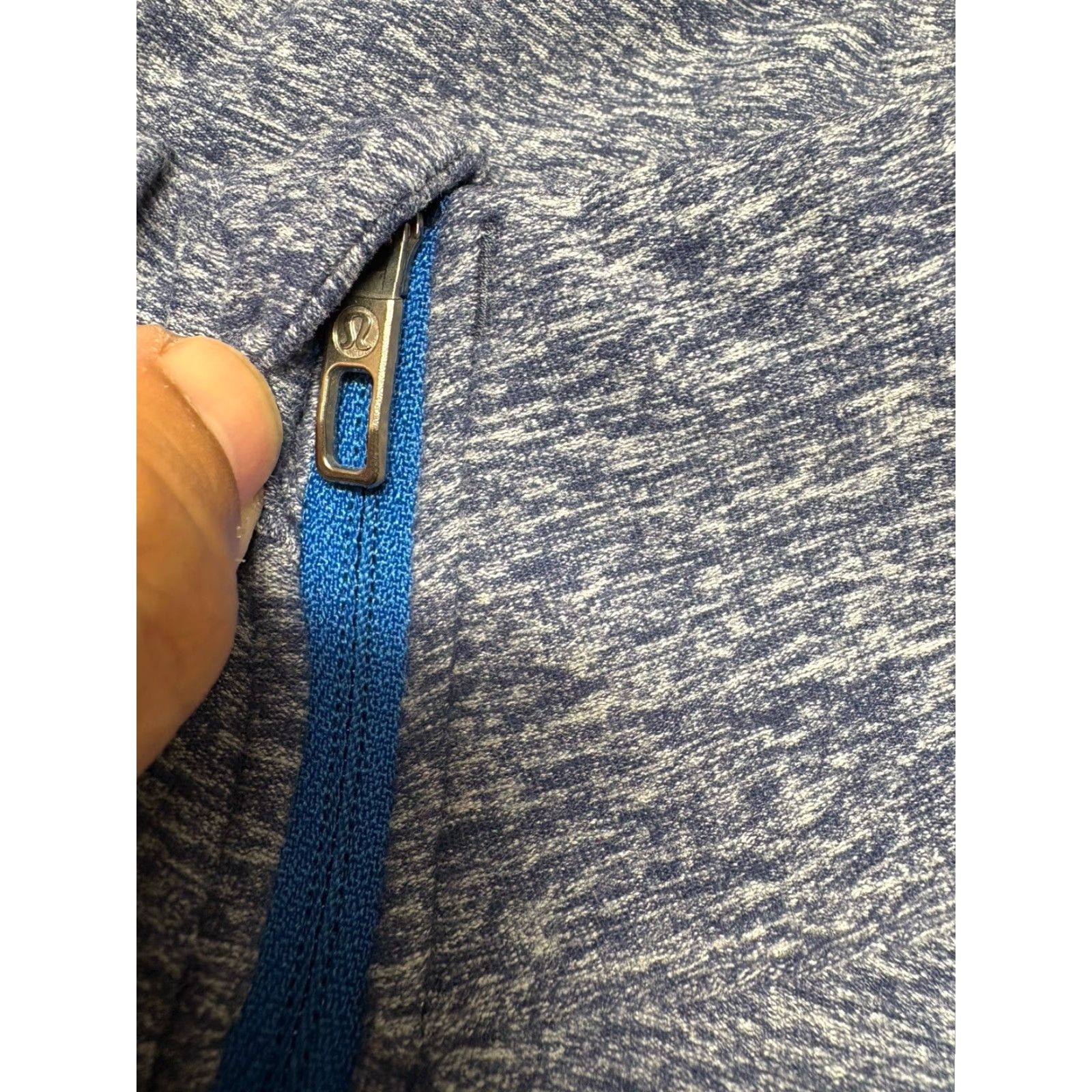 Lululemon Lululemon 1/4 Zip Pullover Mens Small Blue Heather Running Thumb Straps in Cuff Size US S / EU 44-46 / 1 - 4 Thumbnail