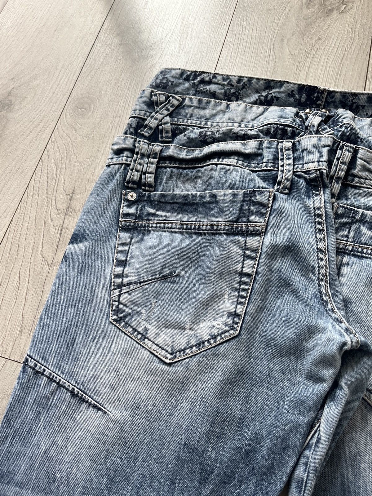 Japanese Brand cyber y2k denim distressed skate streetwear wideleg archive Size US 34 / EU 50 - 14 Thumbnail