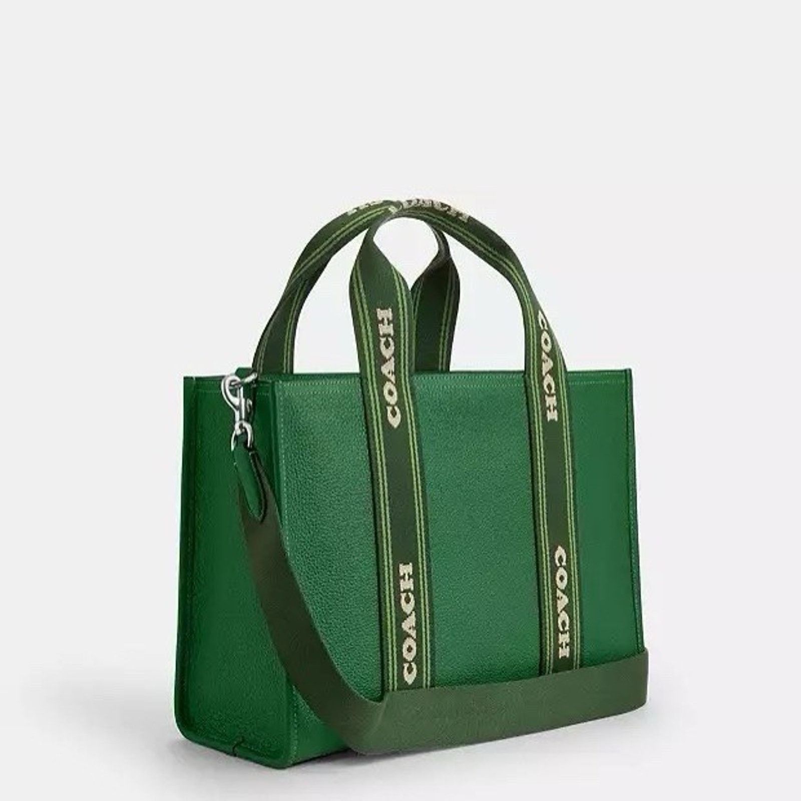 Coach NWT Coach CBM10 Smith Tote Bag Pebble Leather Webbing Kelly Size ONE SIZE - 6 Thumbnail