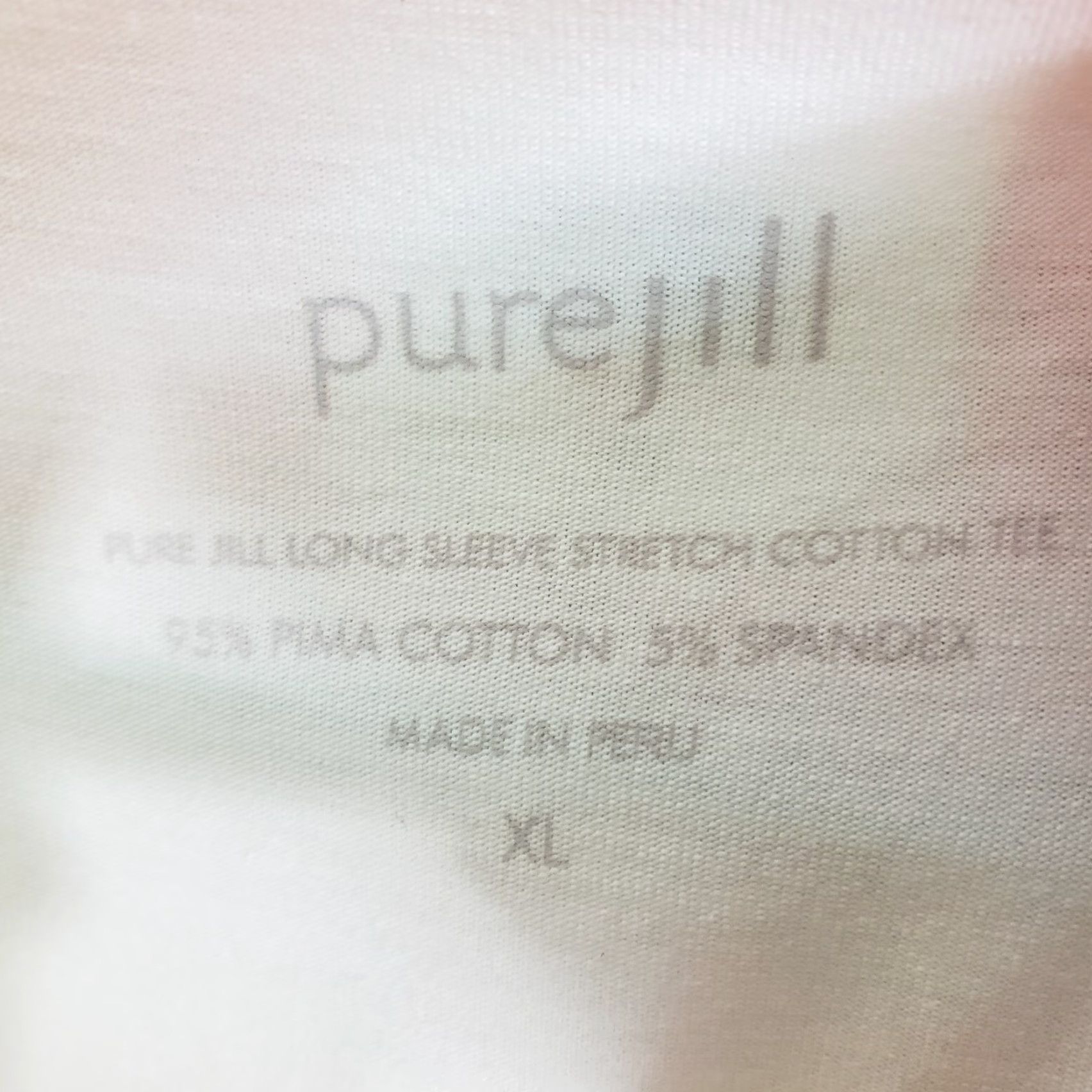 J. Jill PureJill Womens Tee Sz XL Ivory Long Sleeve Stretch Cotton Size XL / US 12-14 / IT 48-50 - 5 Thumbnail